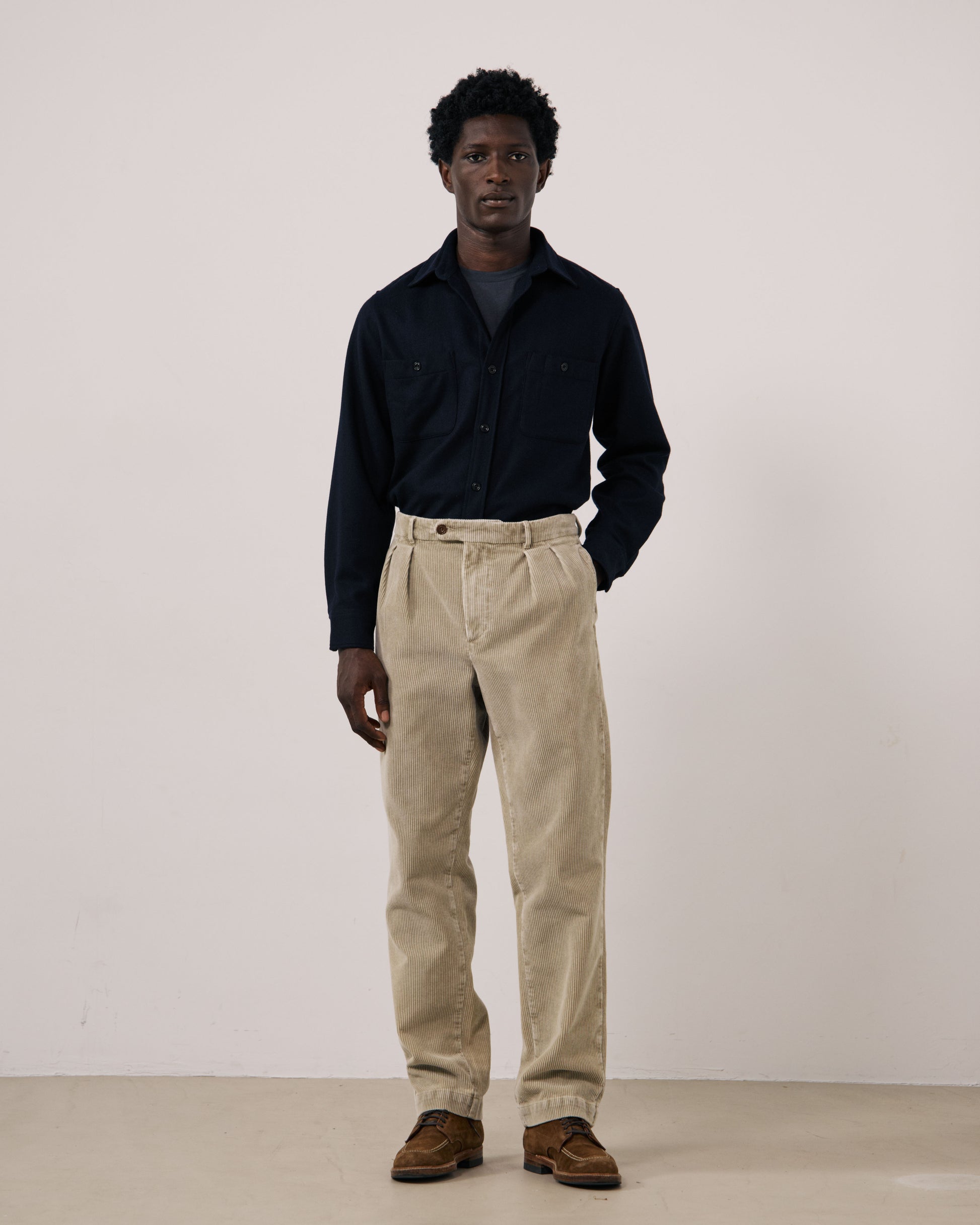 Pantalon Homme en Velours Côtelé Sable Trunk