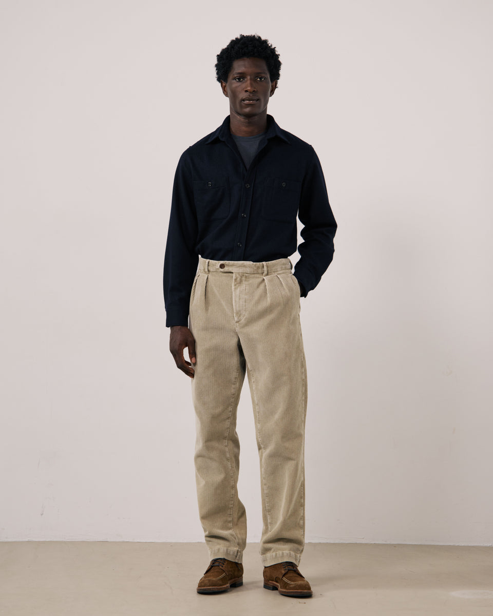 Pantalon Homme en Velours Côtelé Sable Trunk - Image principale
