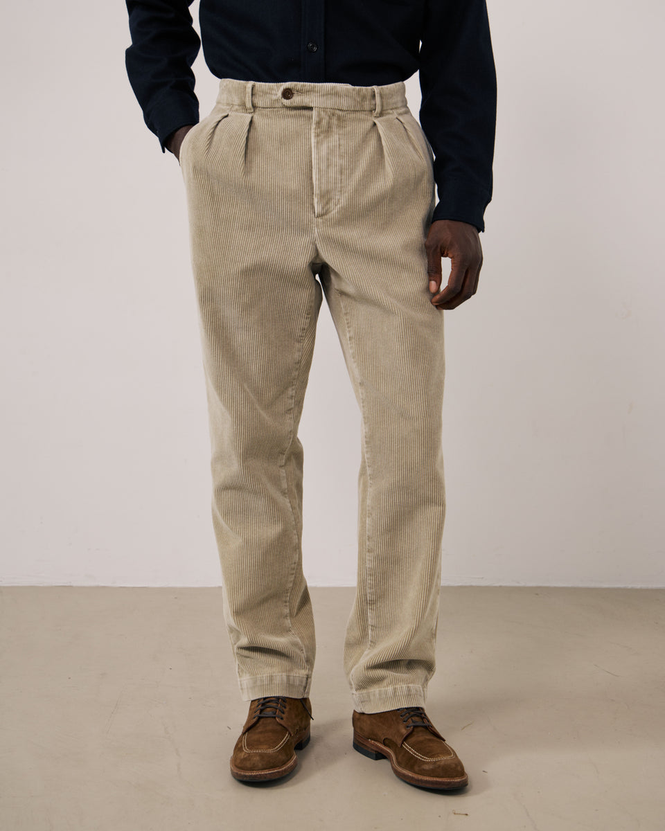 Pantalon Homme en Velours Côtelé Sable Trunk - Image 2