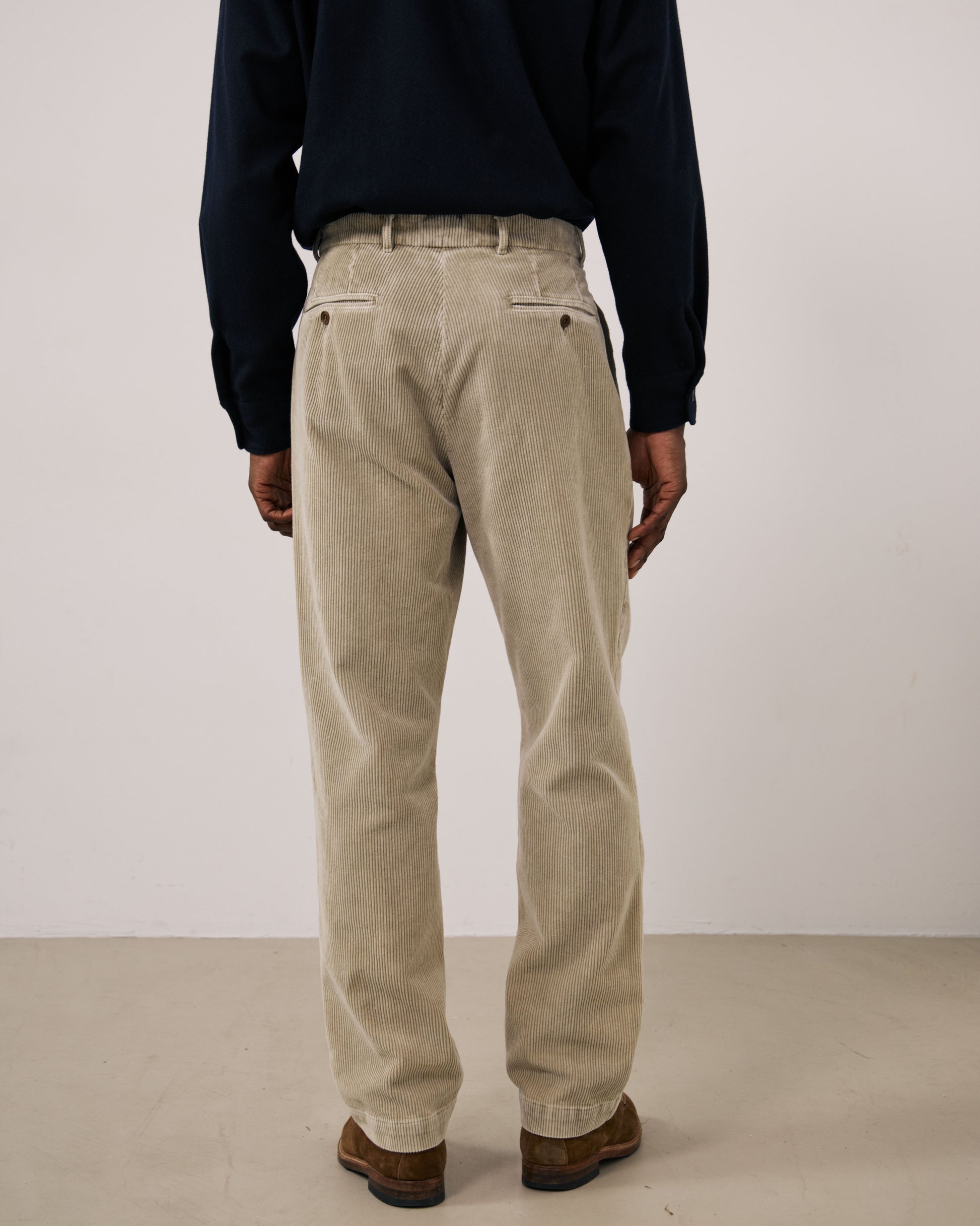Pantalon Homme en Velours Côtelé Sable Trunk
