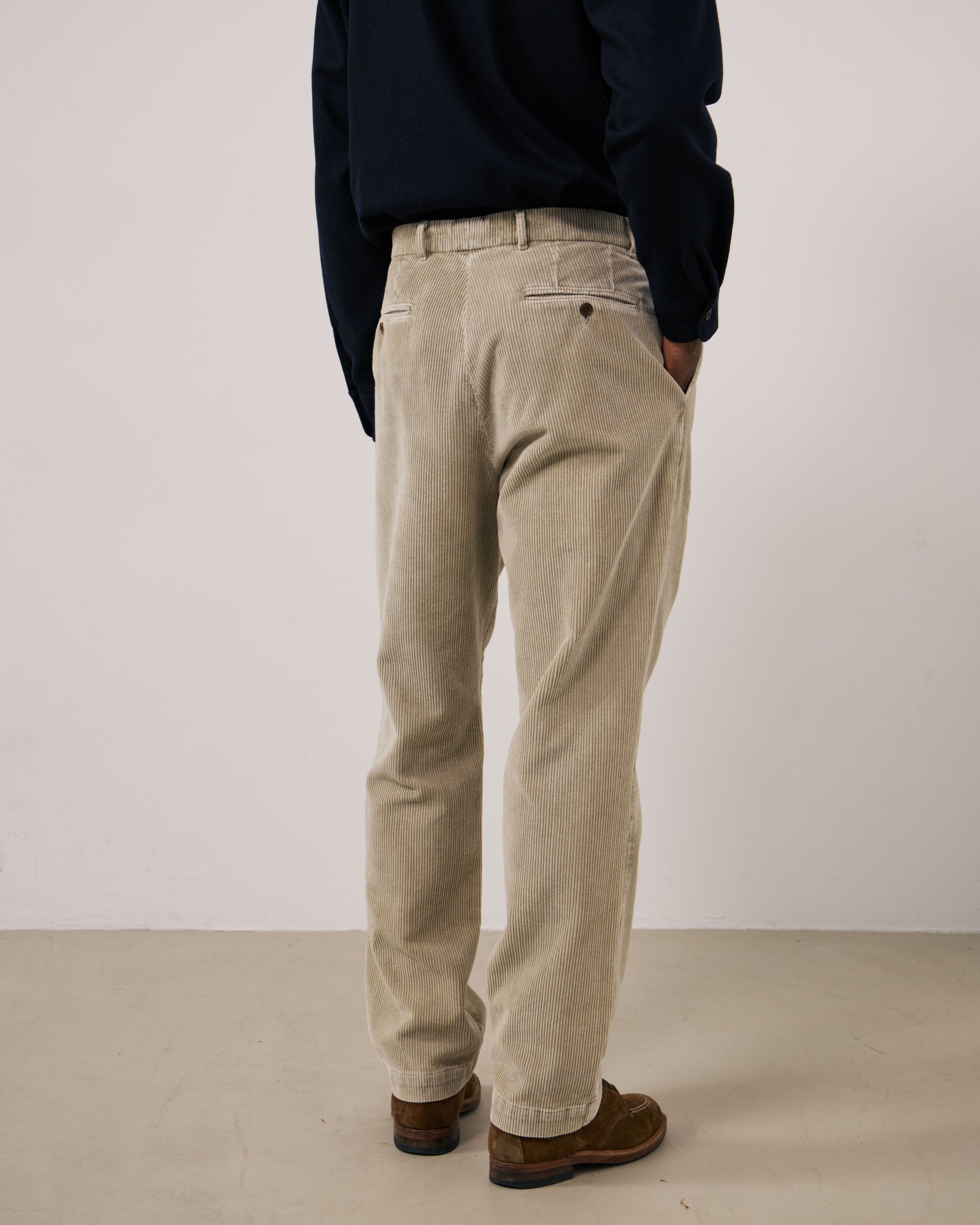 Pantalon Homme en Velours Côtelé Sable Trunk