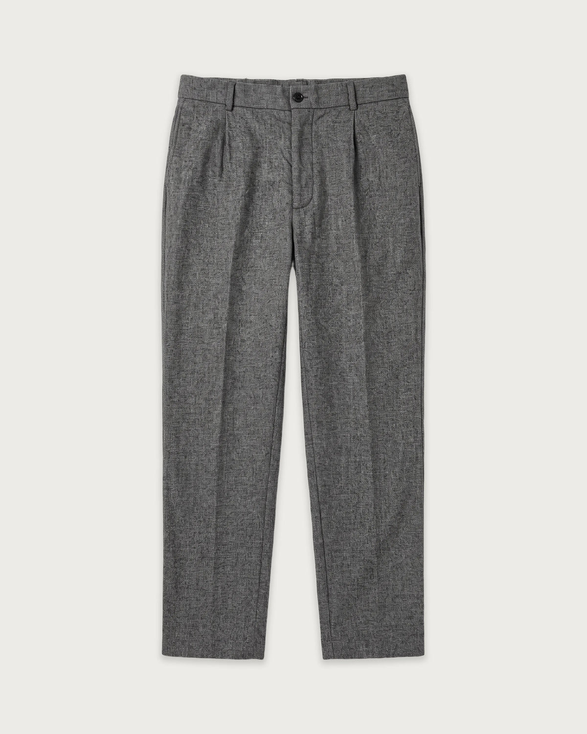 Herrenhose aus grauem kariertem Wollflanell Task