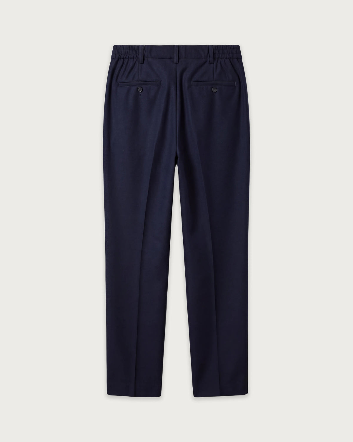 Pantalones de franela de lana virgen azul marino para hombre Task