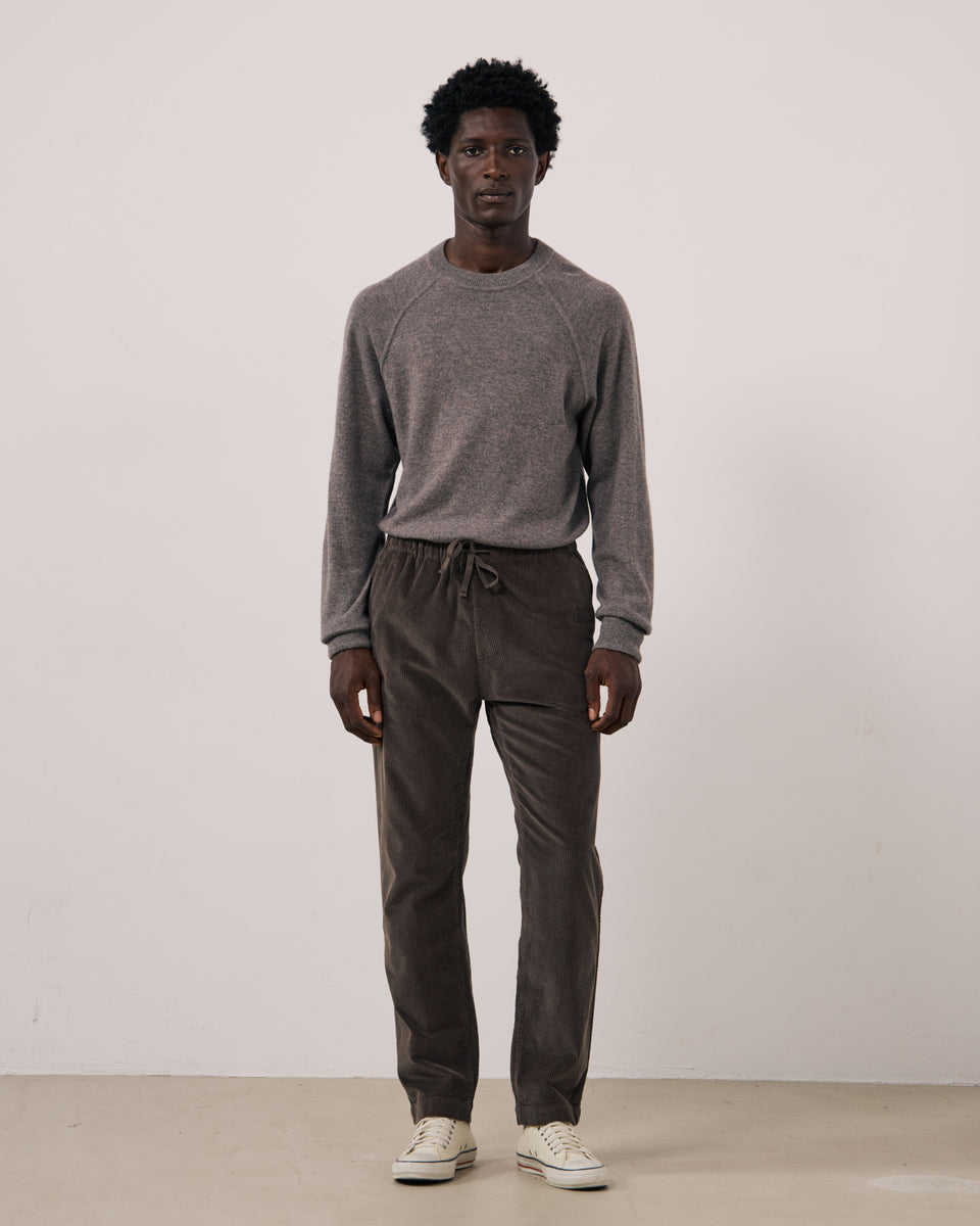 Joggy Men's Grey Seersucker Corduroy Pants - Image principale