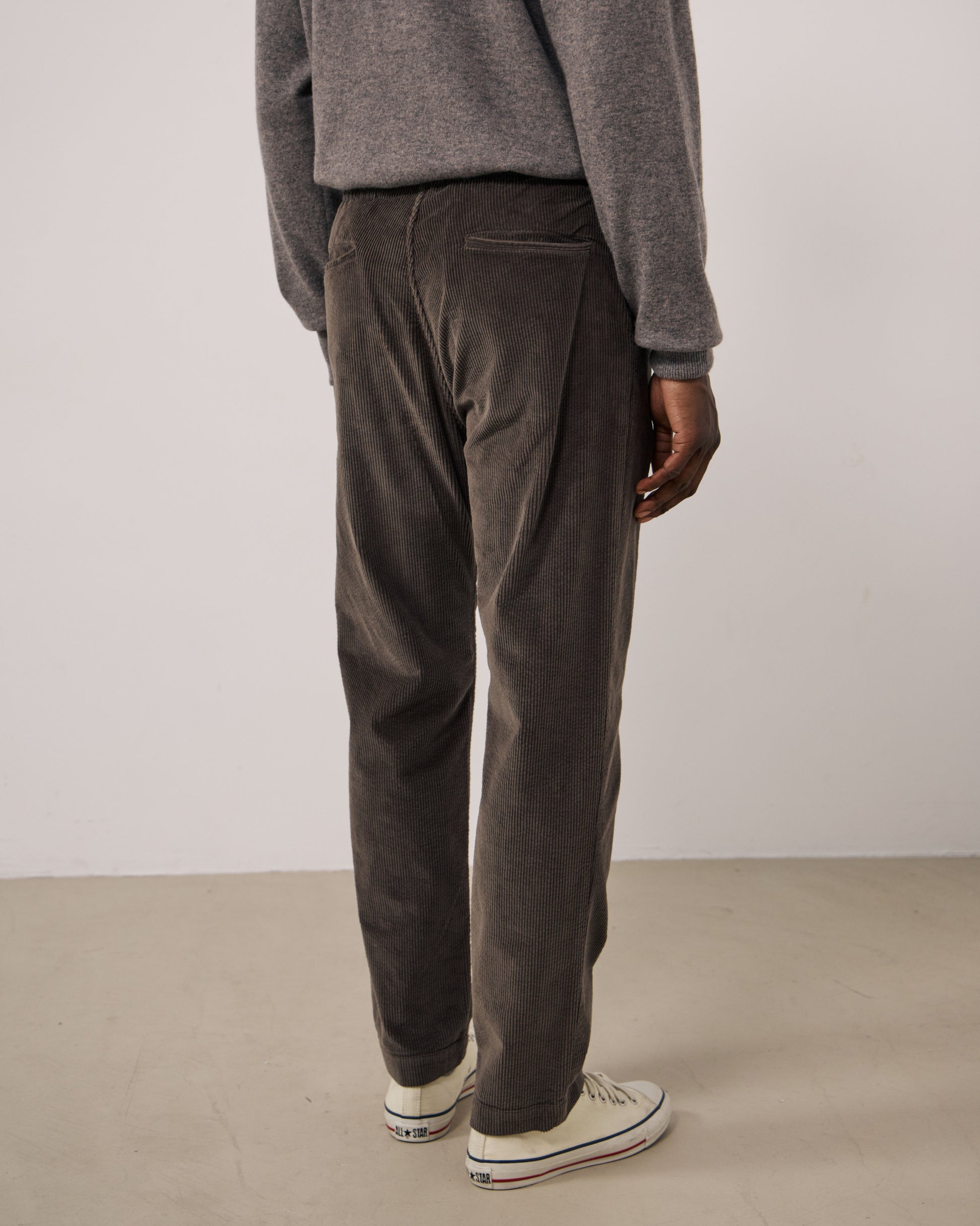 Pantalon Homme en Velours Côtelé Seersucker Gris Joggy