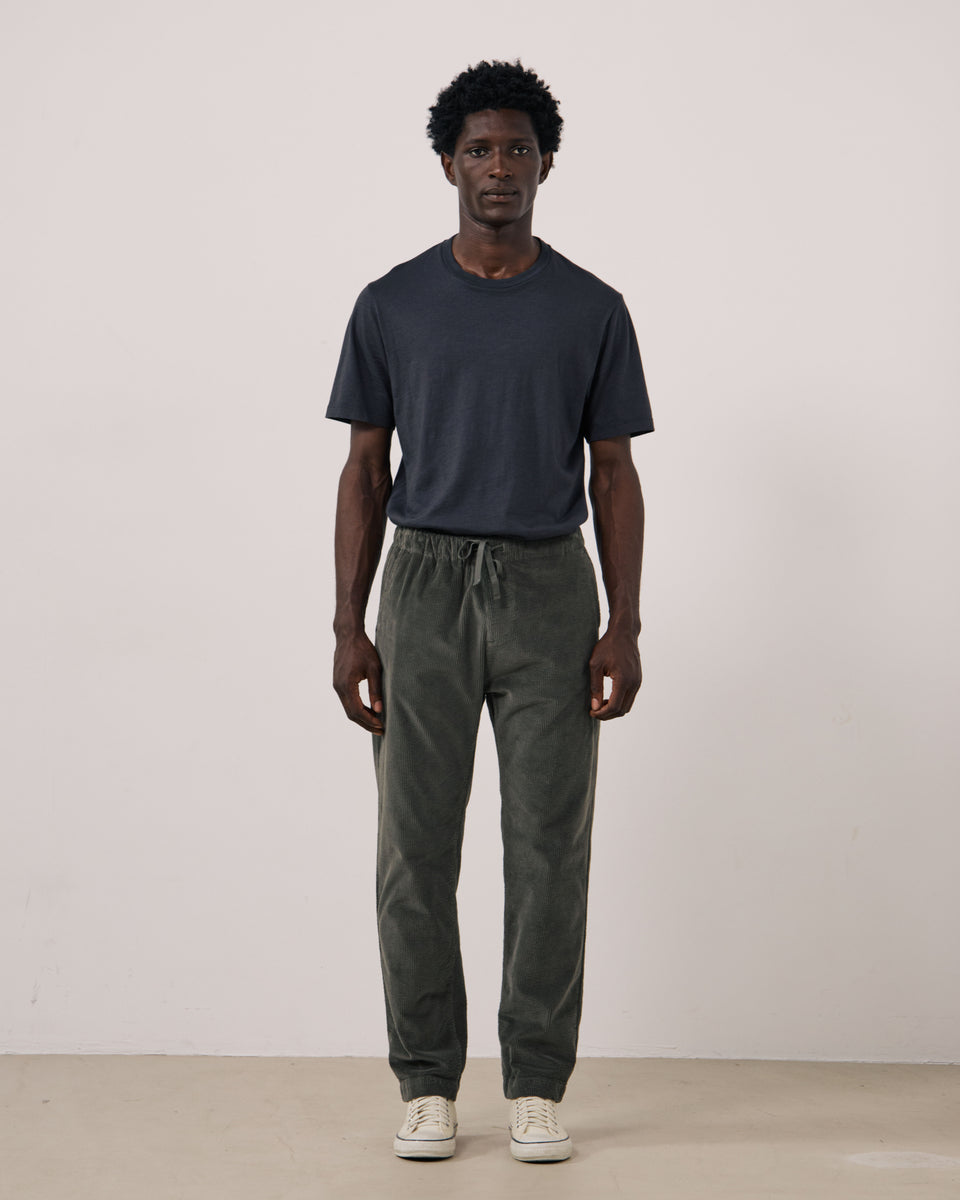 Joggy Men's Camo Green Seersucker Corduroy Pants - Image principale