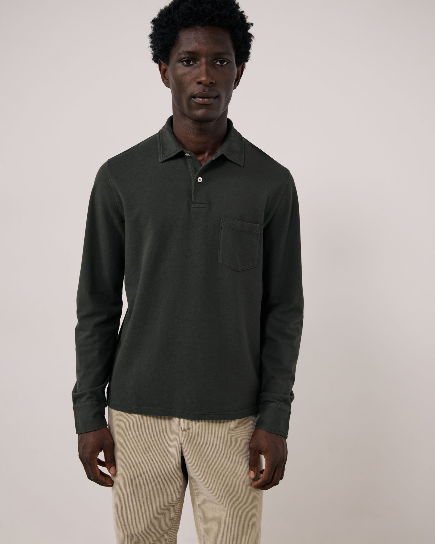 Polo Homme en Piqué de Coton Chocolat