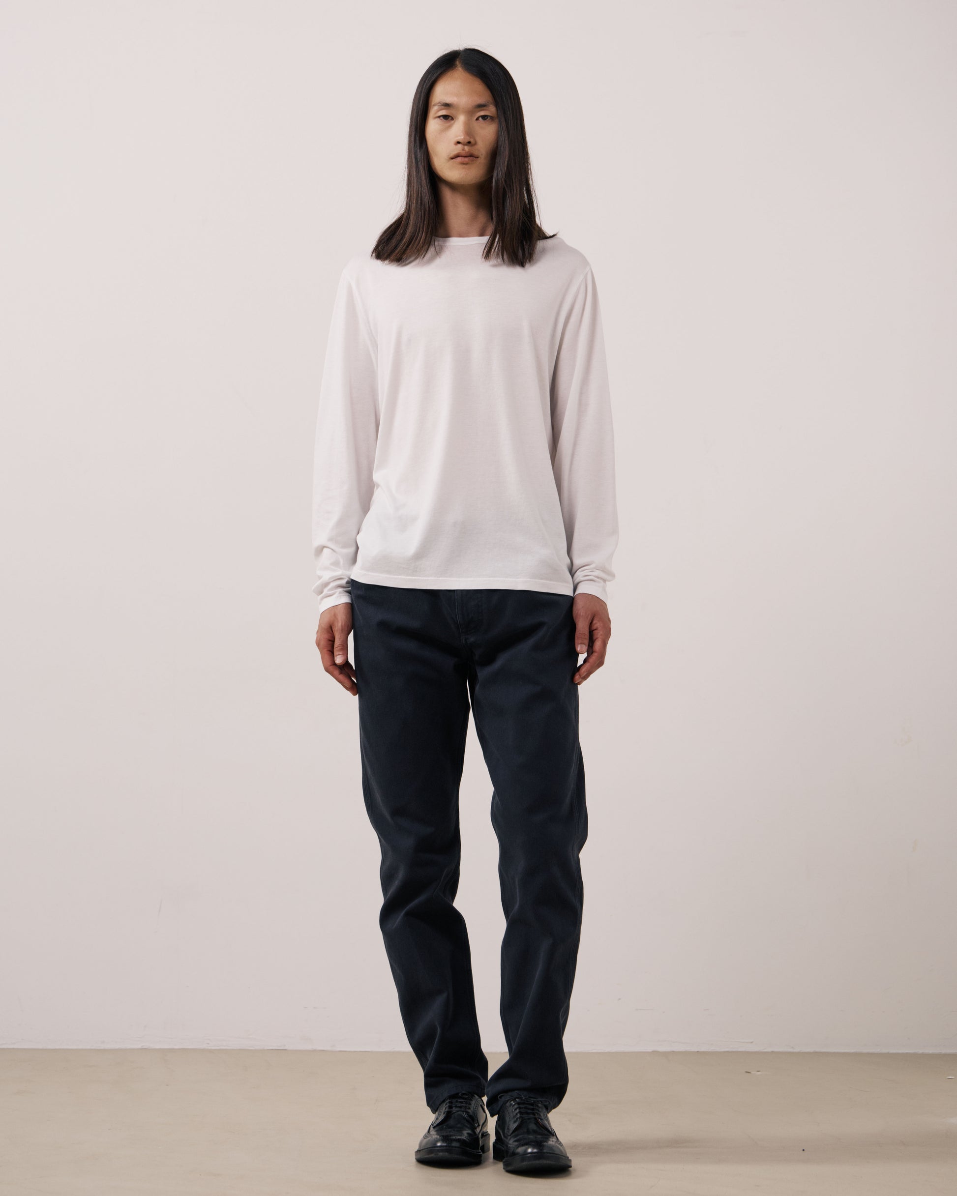 T-shirt Homme en Jersey de Lyocell & Coton Blanc Tee