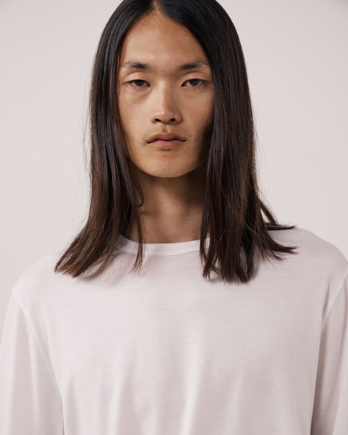 T-shirt Homme en Jersey de Lyocell & Coton Blanc Tee