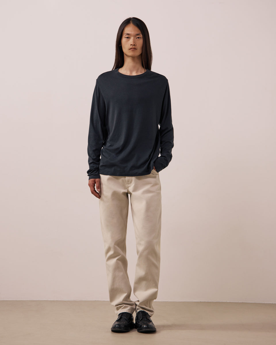 T-shirt Homme en Jersey de Lyocell & Coton Noir Tee - Image 2