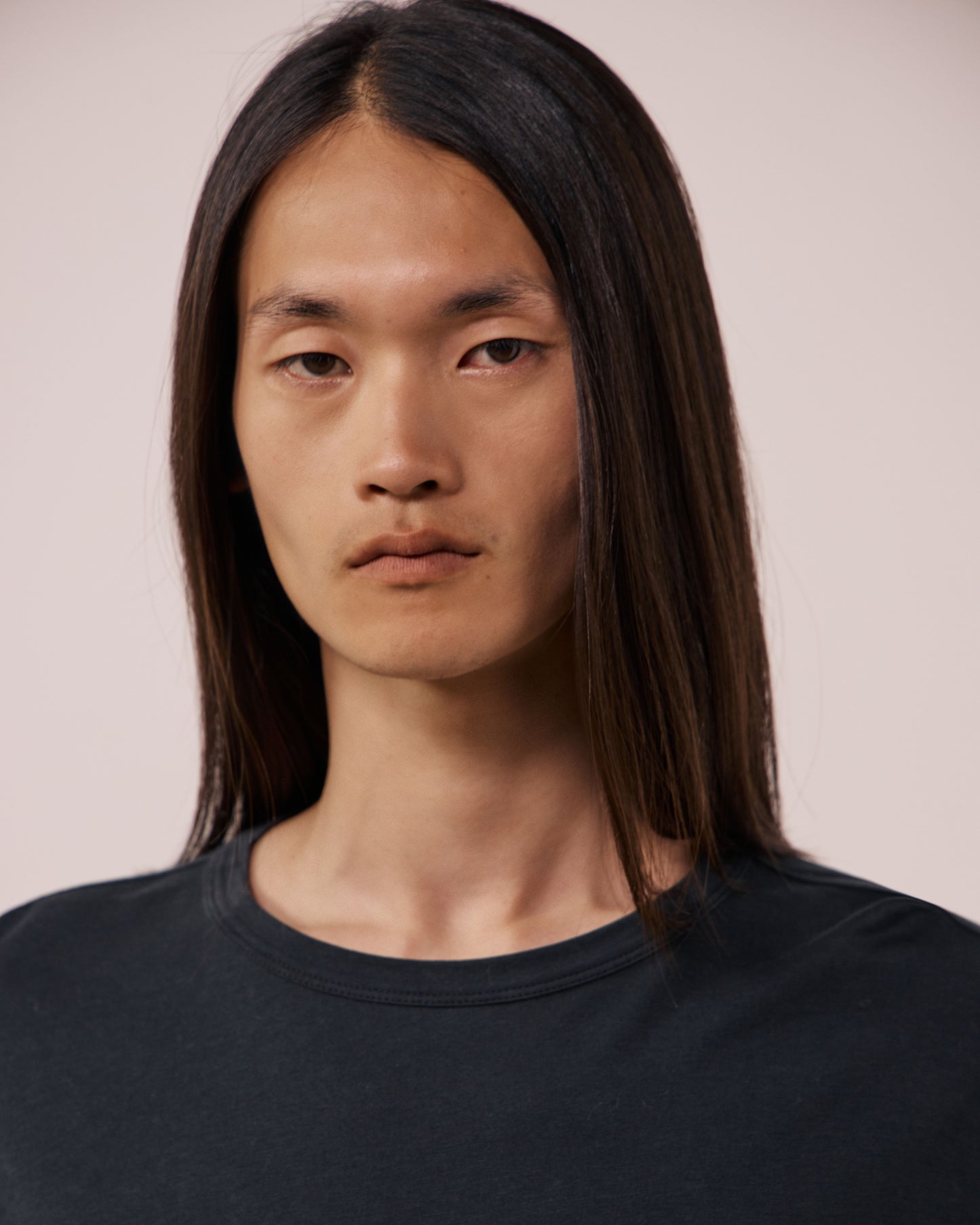 T-shirt Homme en Jersey de Lyocell & Coton Noir Tee