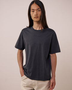 T-shirt Homme en Coton Slub Carbone Crew