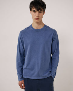 T-shirt Homme en Jersey de Coton Bleu Denim
