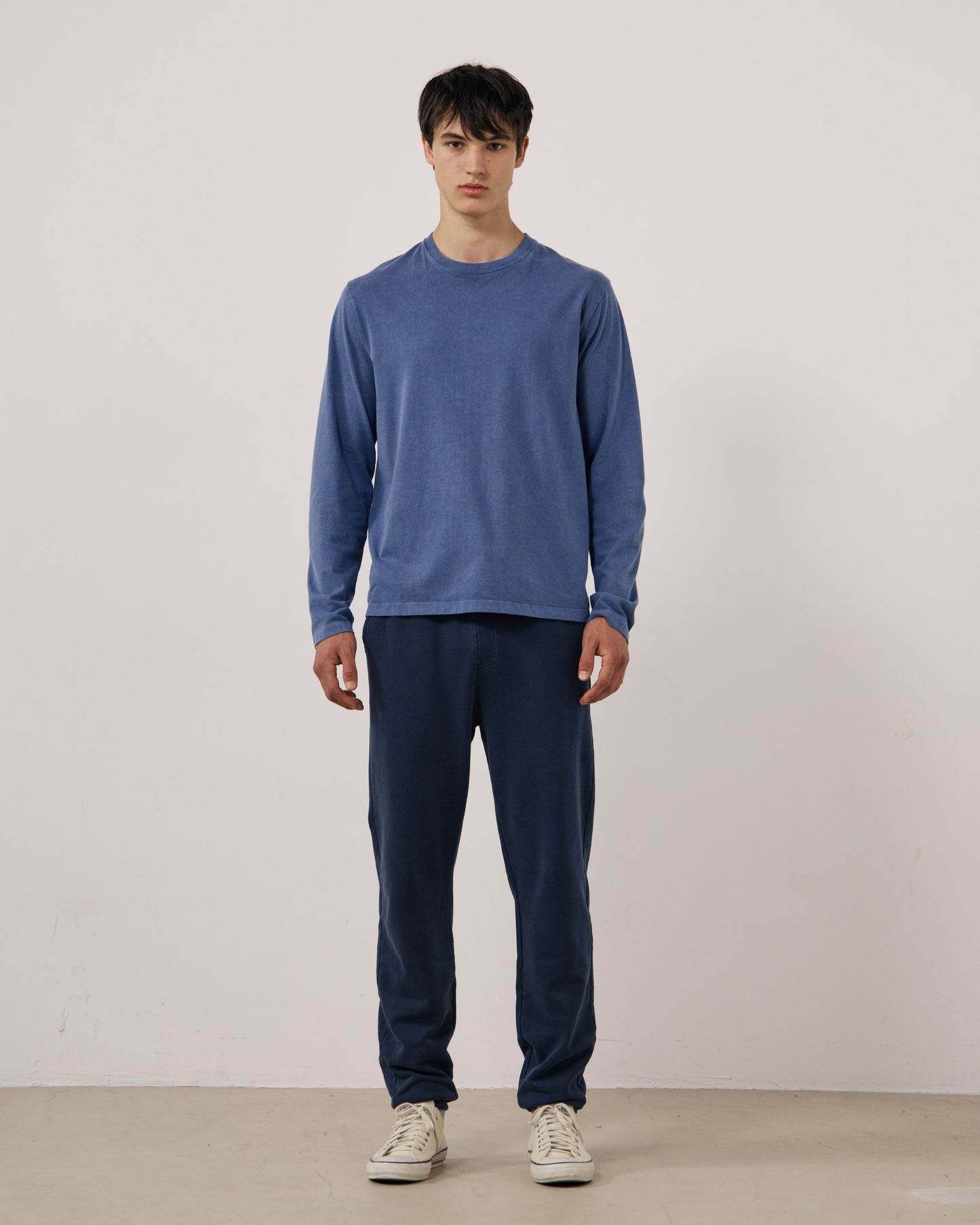 T-shirt Homme en Jersey de Coton Bleu Denim
