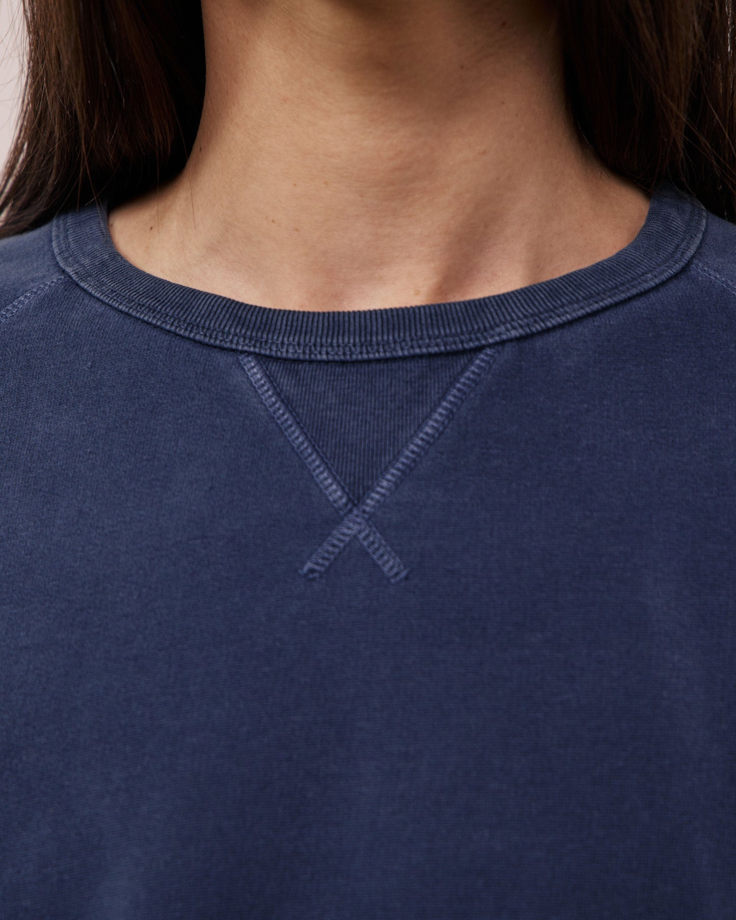 Sweatshirt Homme en Molleton Bleu Nuit Light