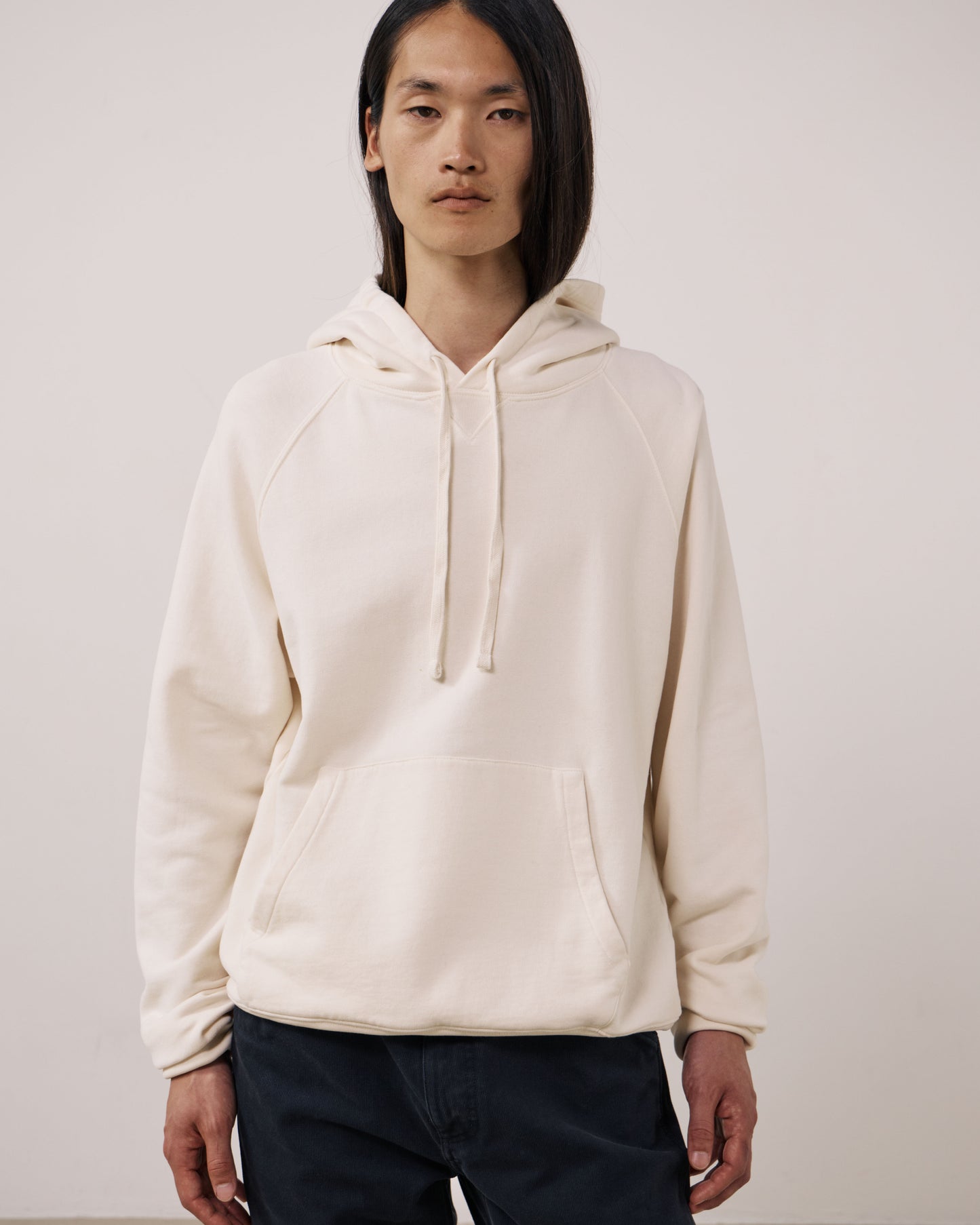 Sweatshirt Homme en Molleton Crème Hoodie