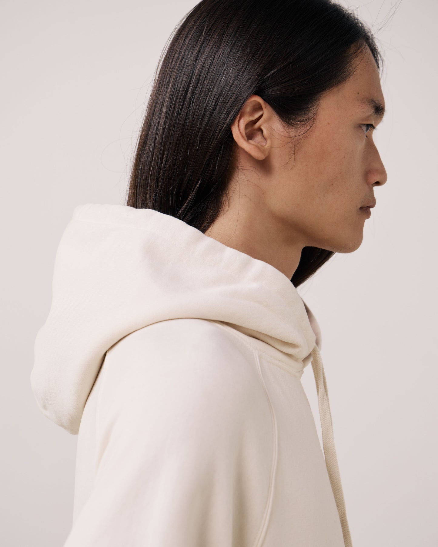 Sweatshirt Homme en Molleton Crème Hoodie