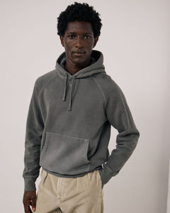 Sweatshirt Homme en Molleton Gris Hoodie