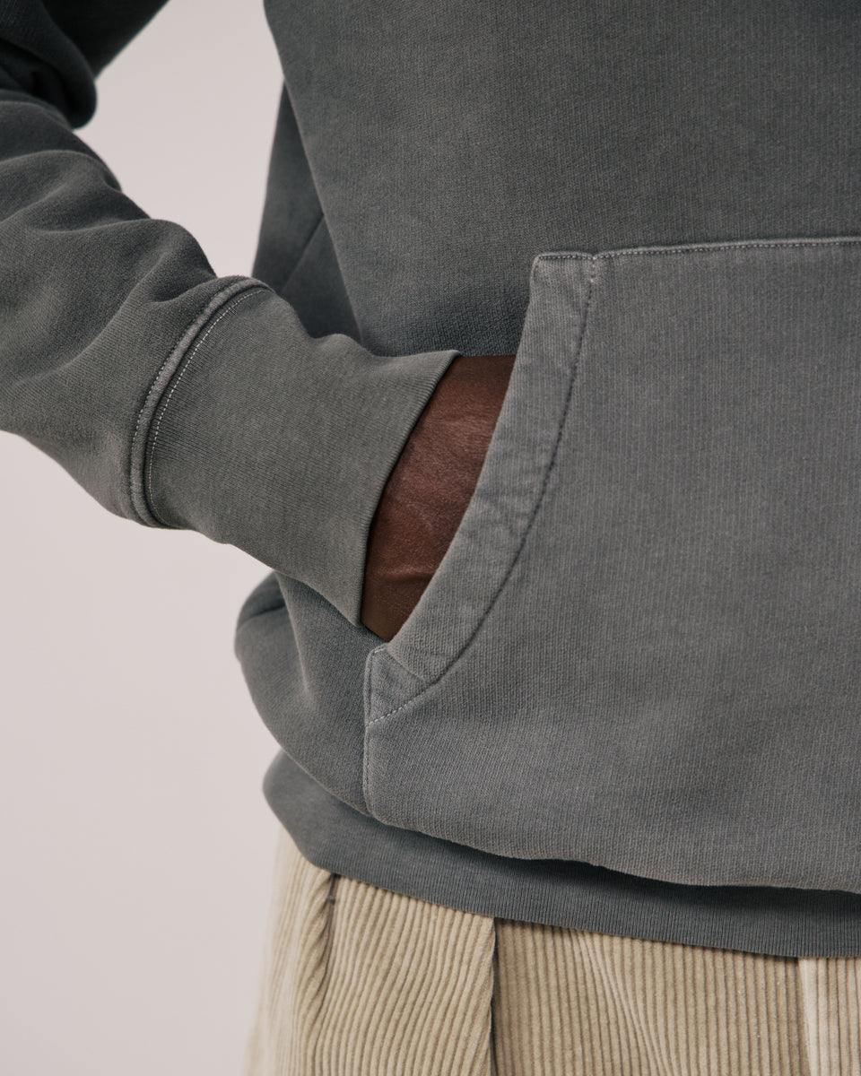 Felpa da uomo in felpa grigio Hoodie - Image 3