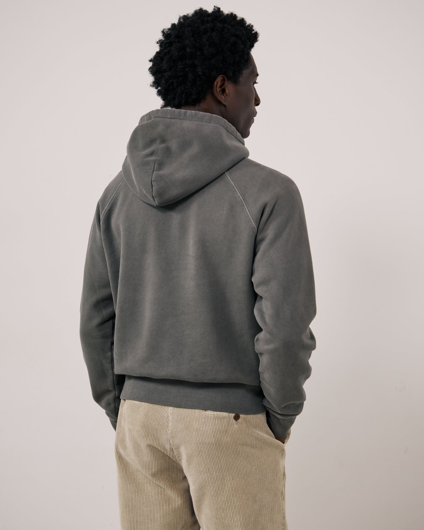 Sweatshirt Homme en Molleton Gris Hoodie