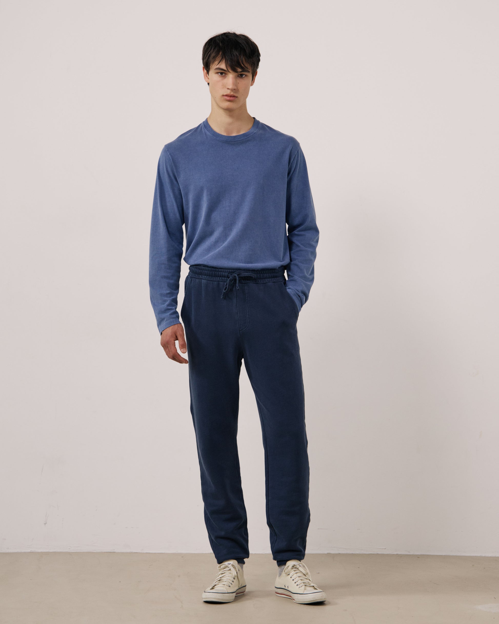 Pantalon Homme en Molleton Bleu Nuit Fleece