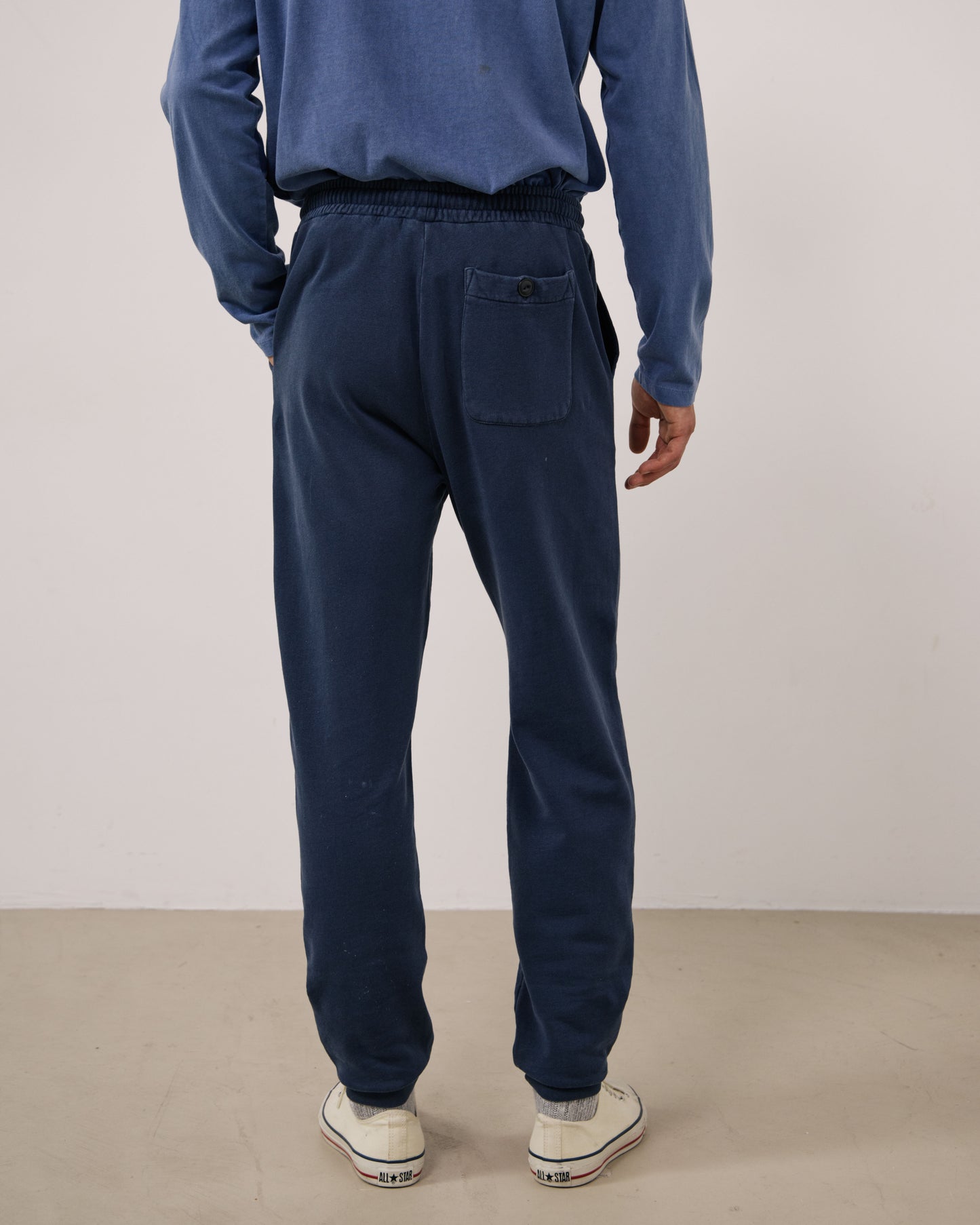 Pantalon Homme en Molleton Bleu Nuit Fleece