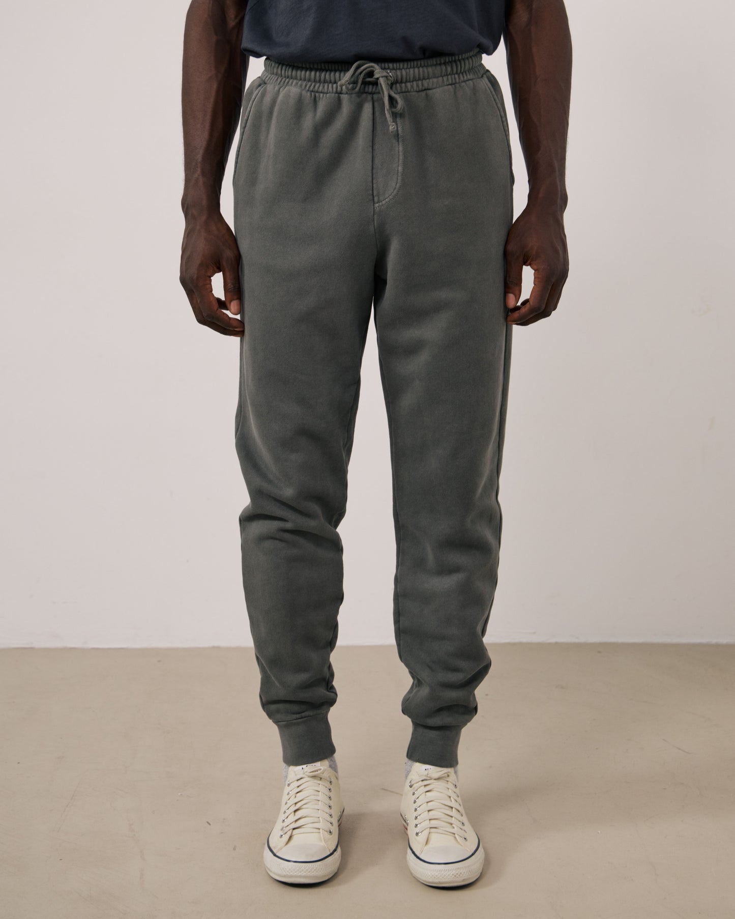 Pantalon Homme en Molleton Gris Fleece