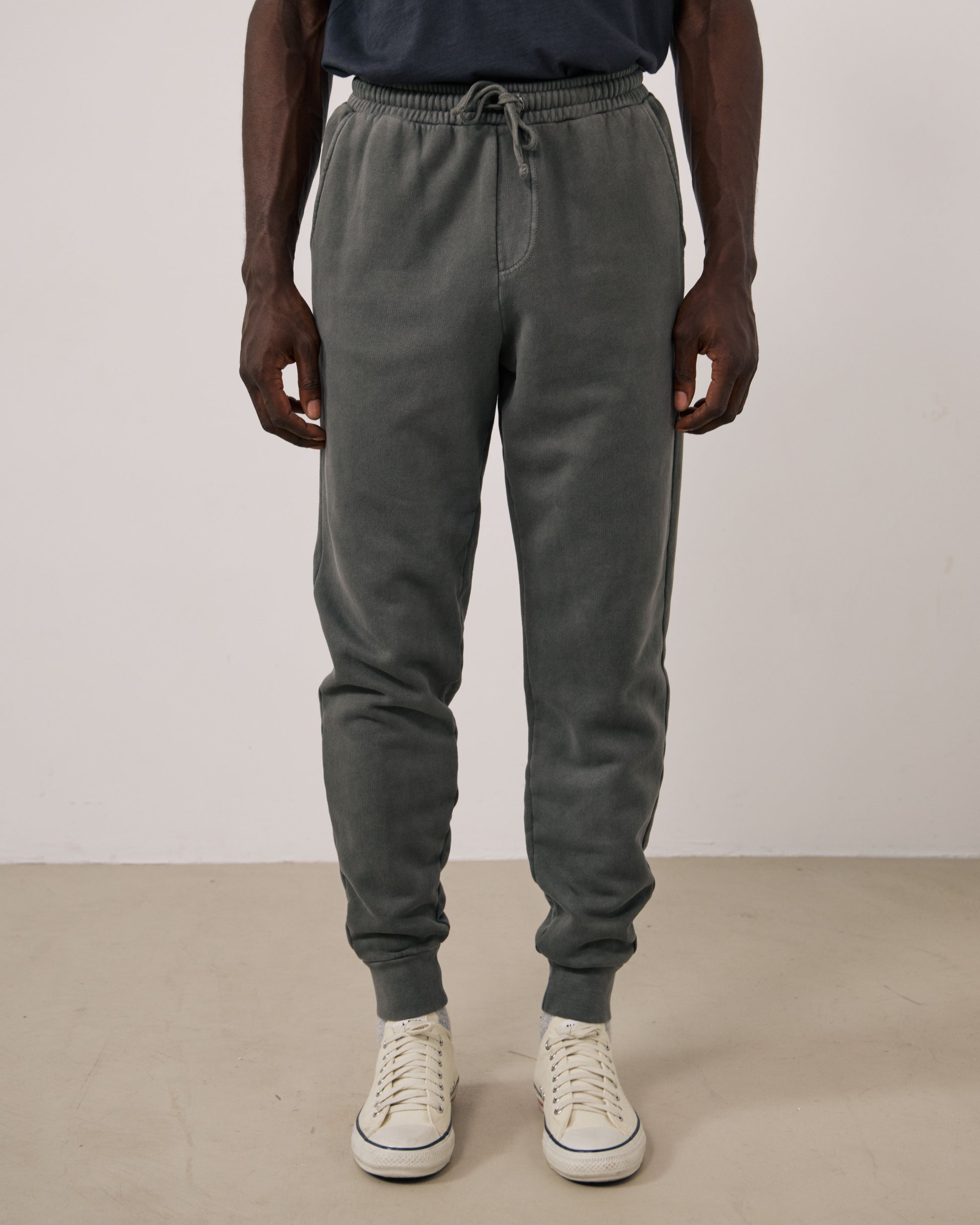 Pantalon Homme en Molleton Gris Fleece