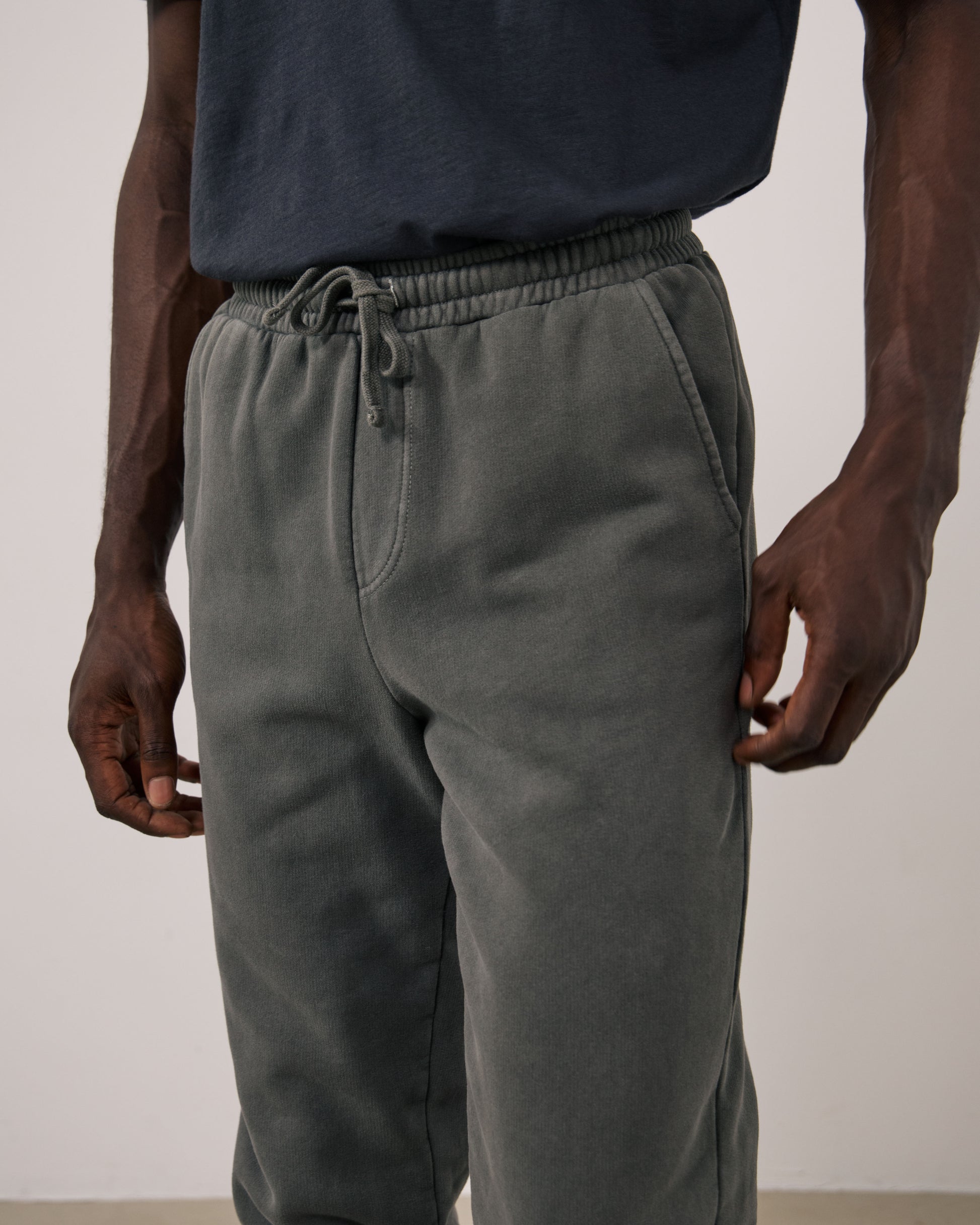 Pantalon Homme en Molleton Gris Fleece
