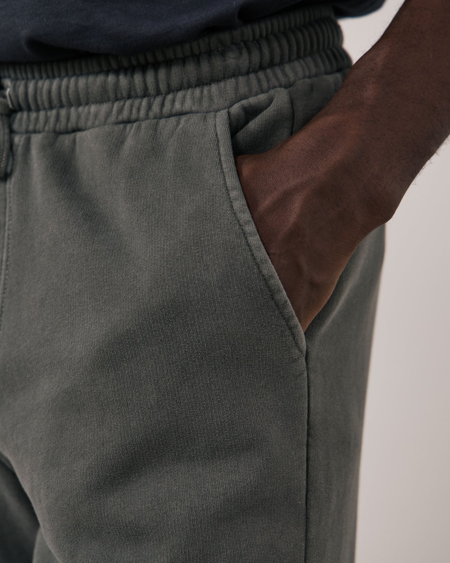 Pantalon Homme en Molleton Gris Fleece