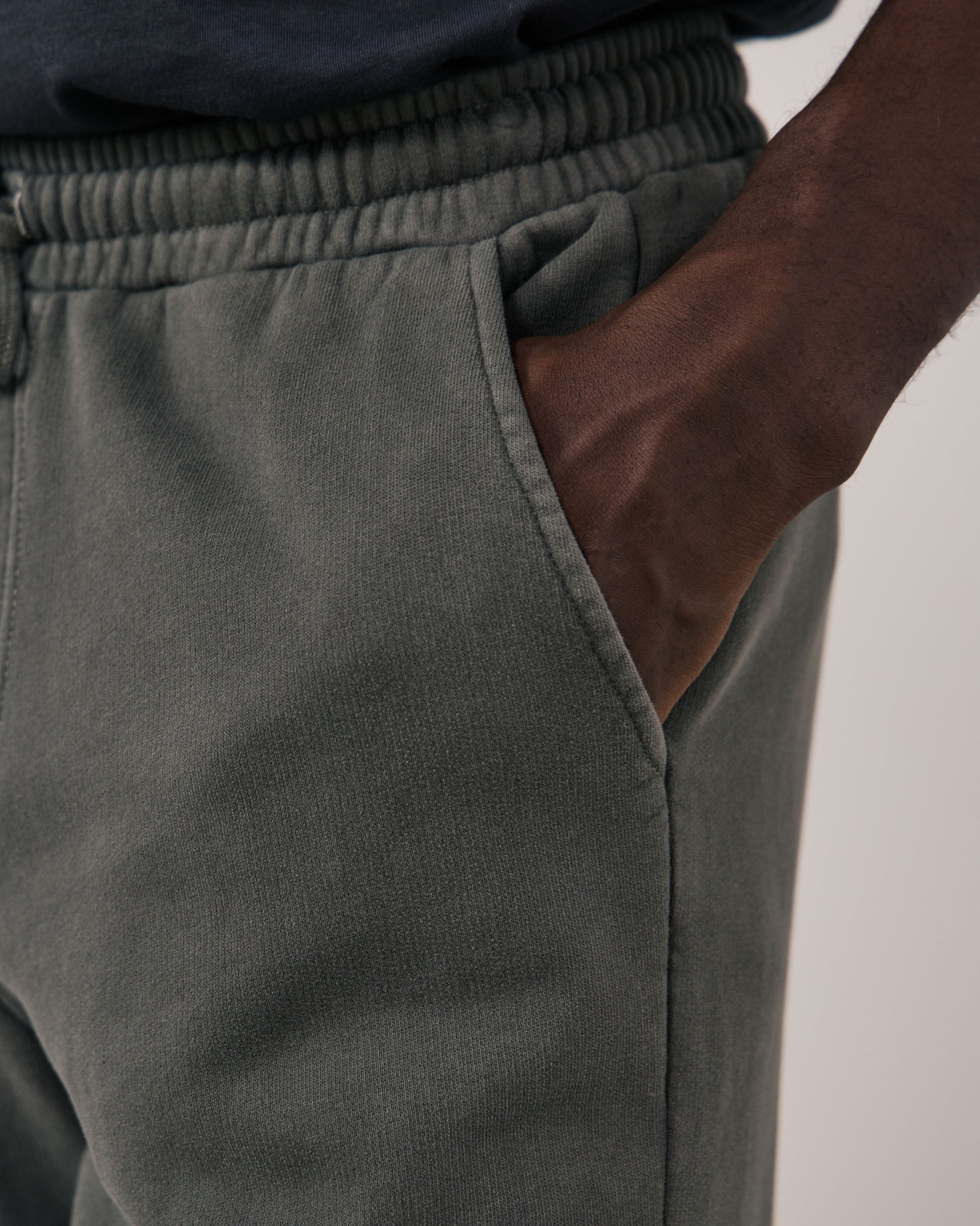 Pantalon Homme en Molleton Gris Fleece