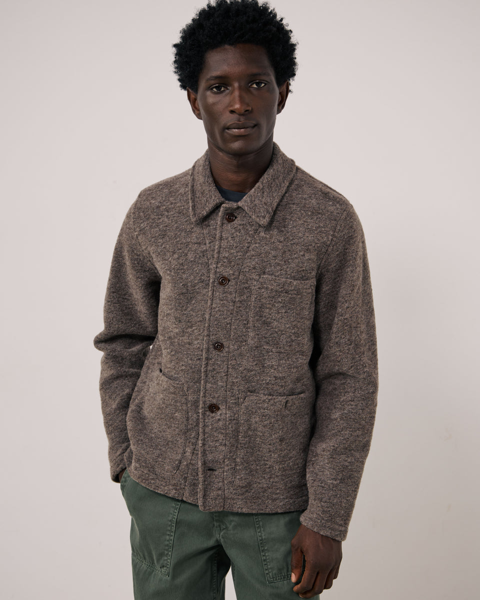 Chaqueta de lana hervida topo para hombre Service - Image principale