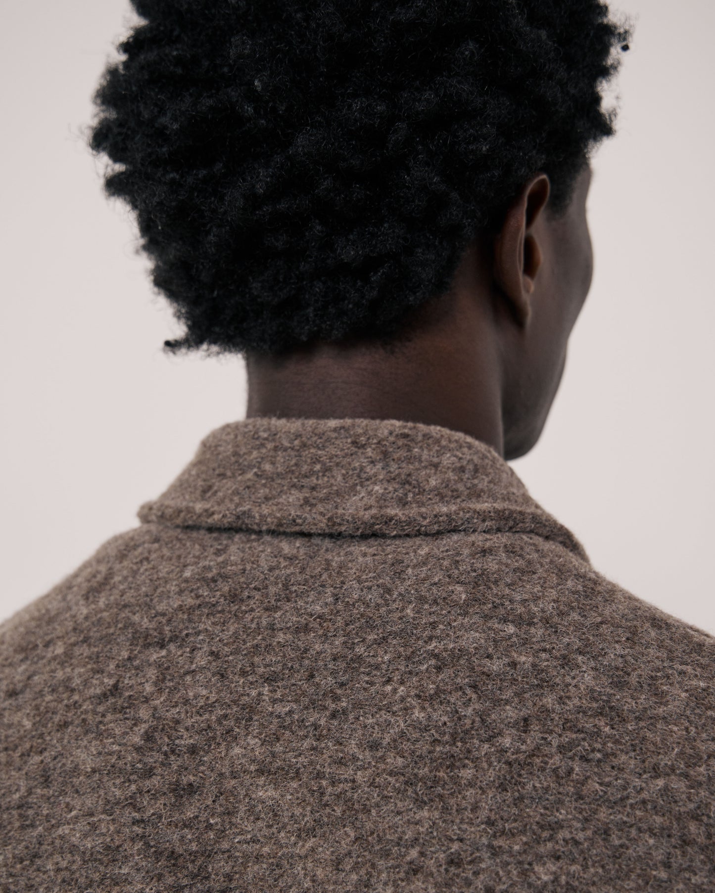 Veste Homme en Laine Bouillie Taupe Service