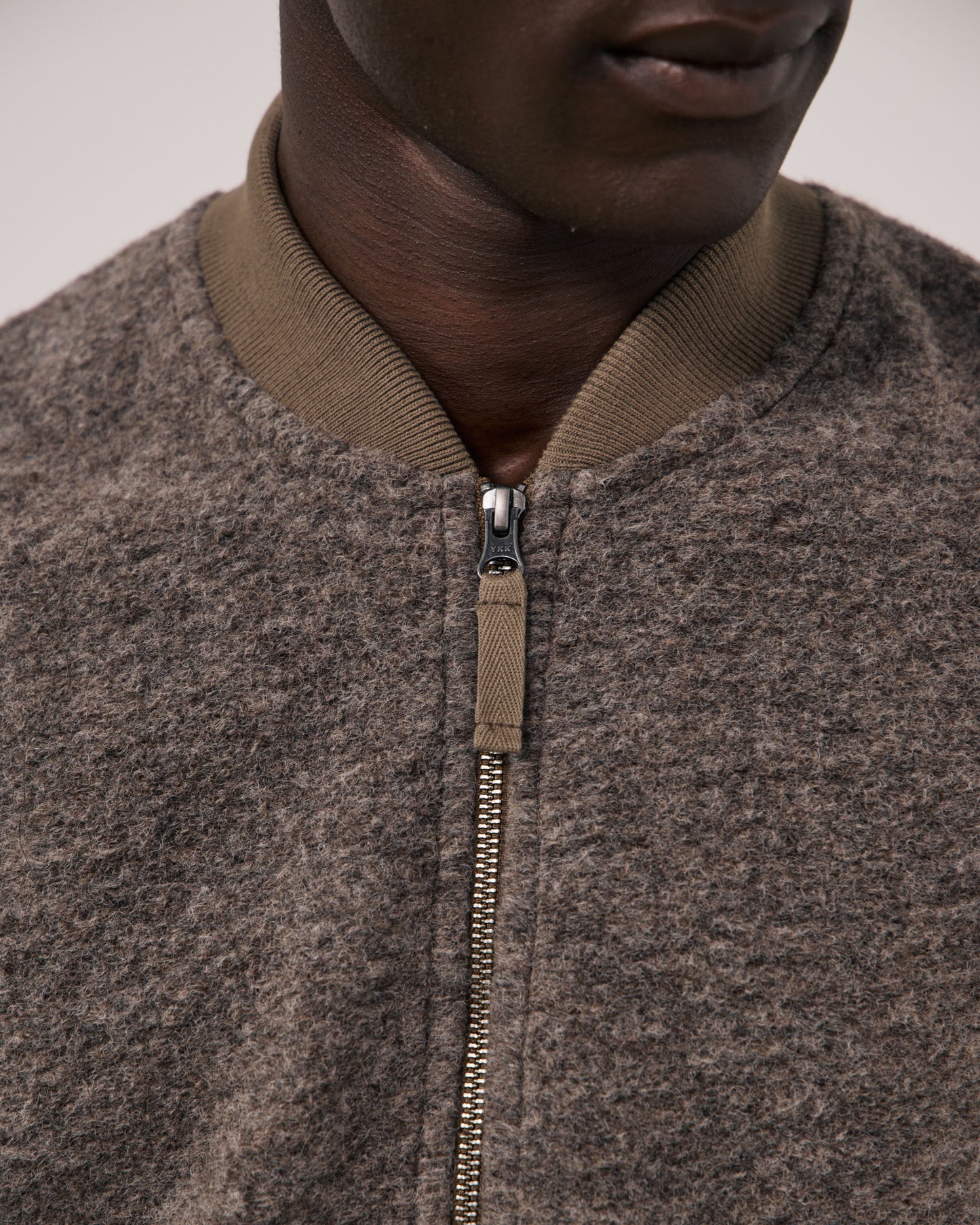Gilet Homme en Laine Bouillie Taupe Boiled