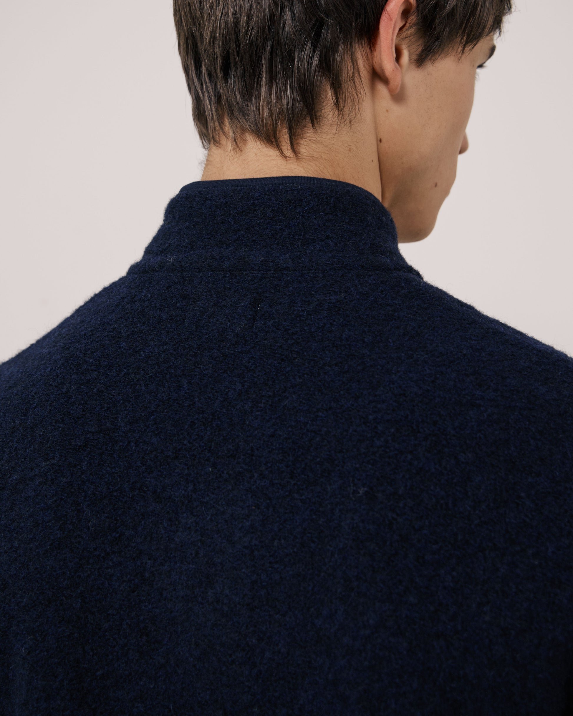 Veste Homme en Laine Bouillie Bleu Marine Jock