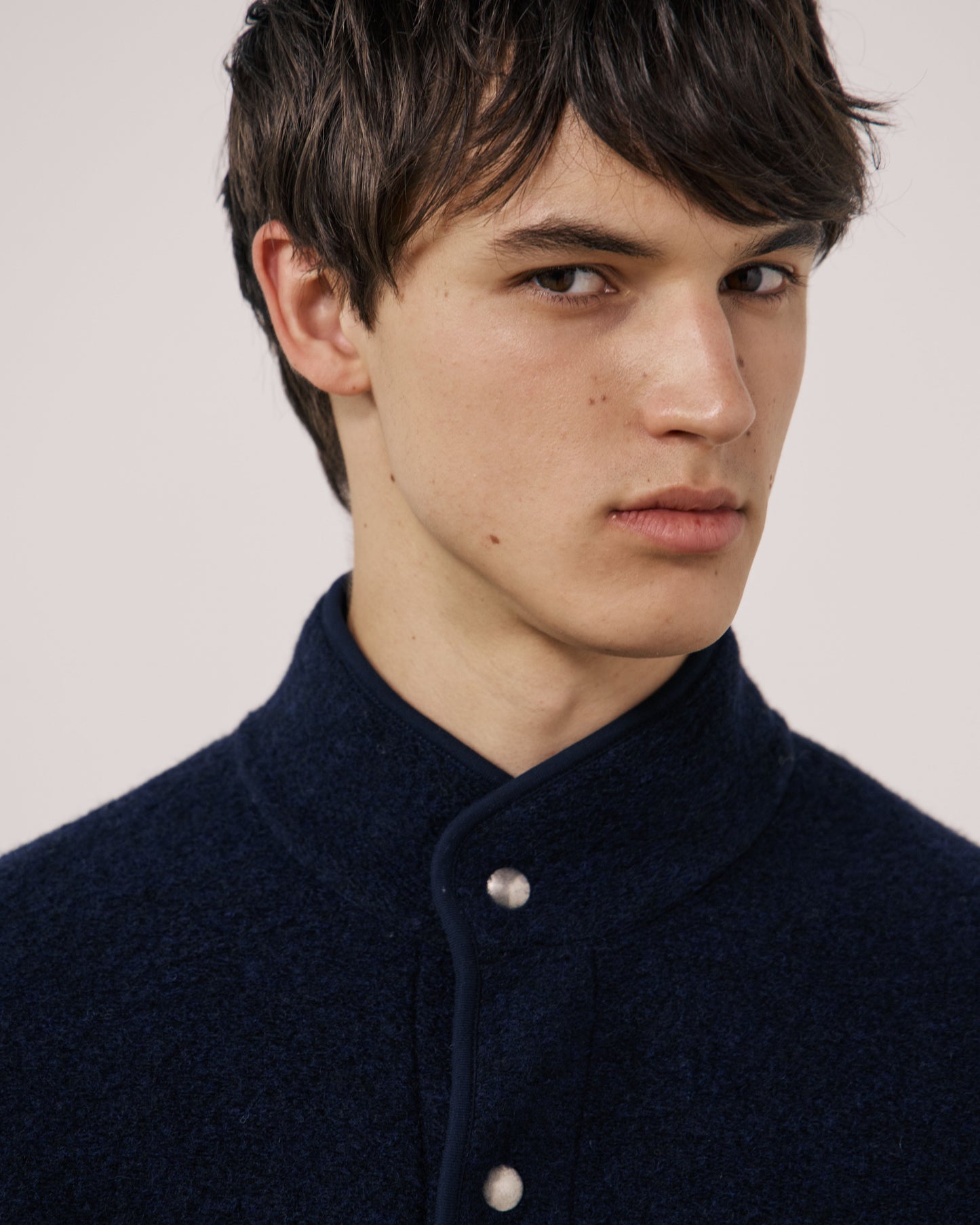 Veste Homme en Laine Bouillie Bleu Marine Jock