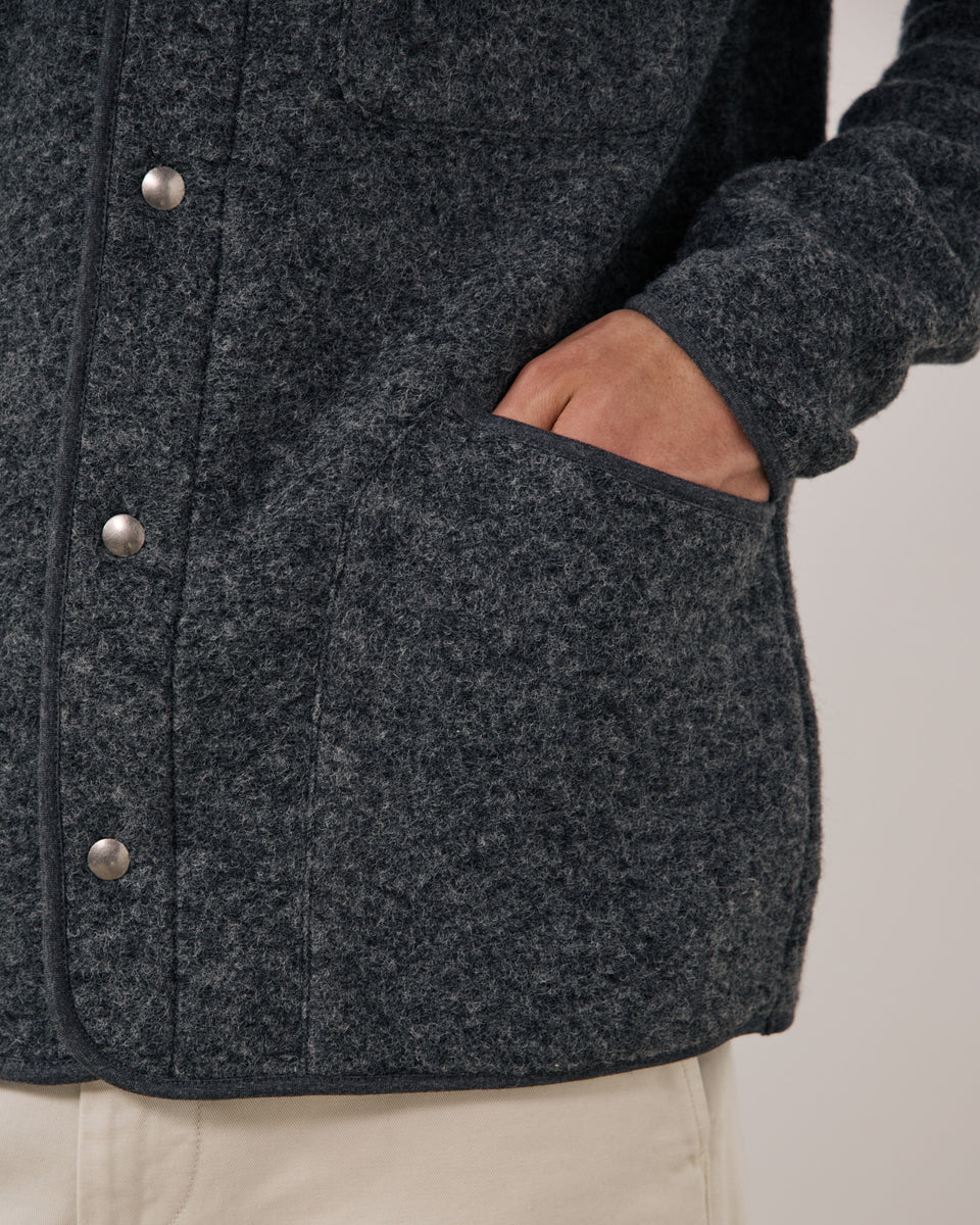 Veste Homme en Laine Bouillie Carbone Jock - Image 3