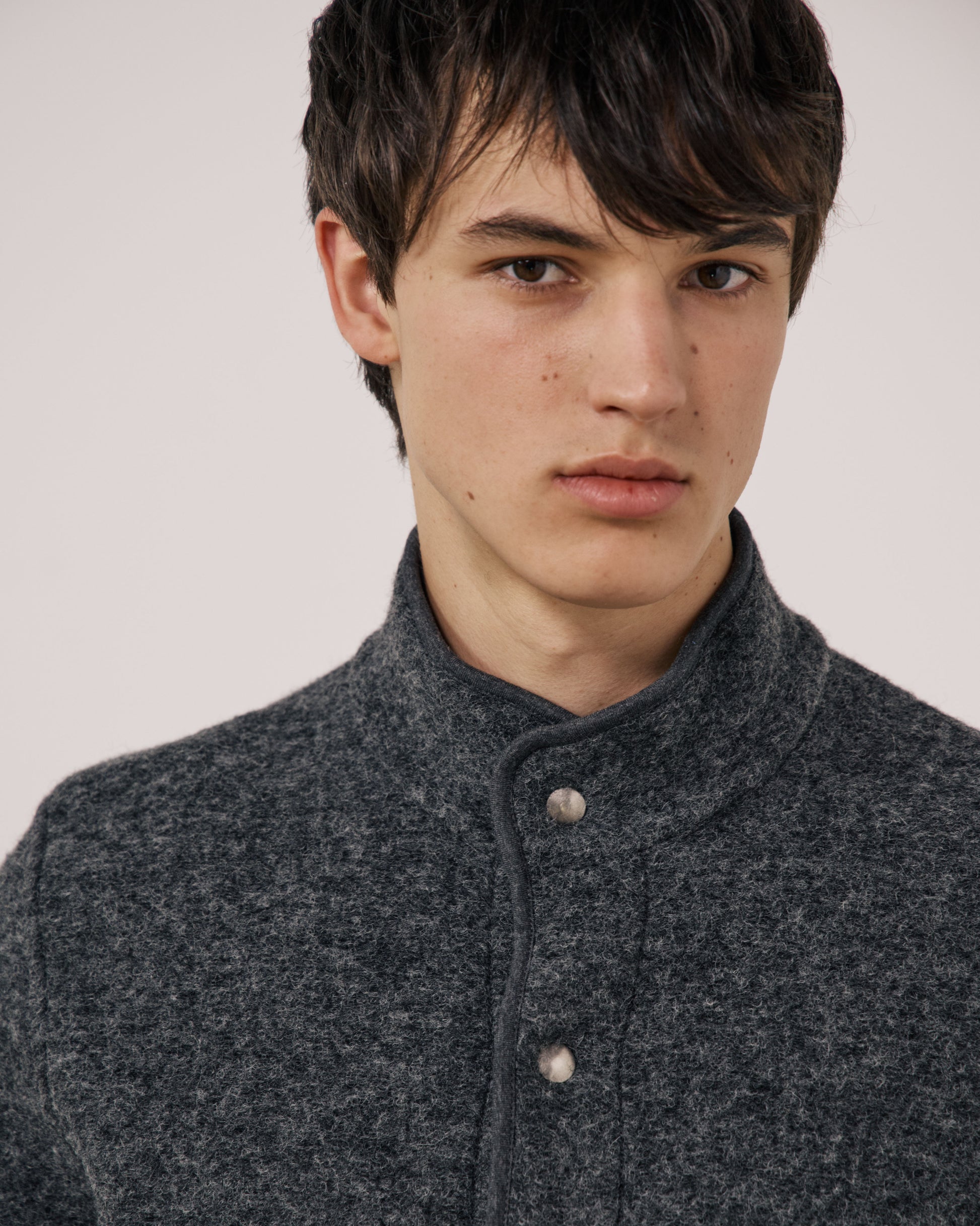 Veste Homme en Laine Bouillie Carbone Jock