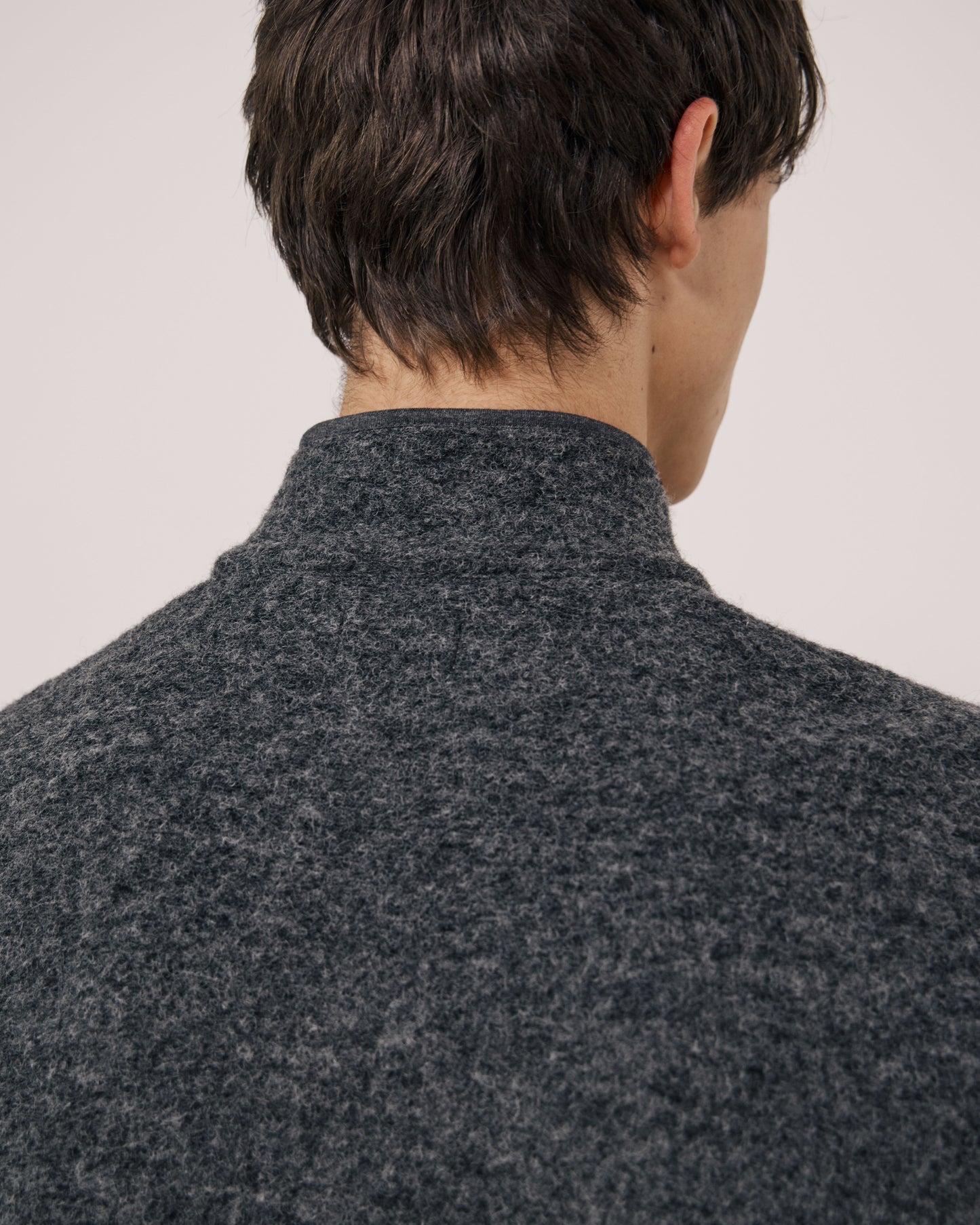 Veste Homme en Laine Bouillie Carbone Jock