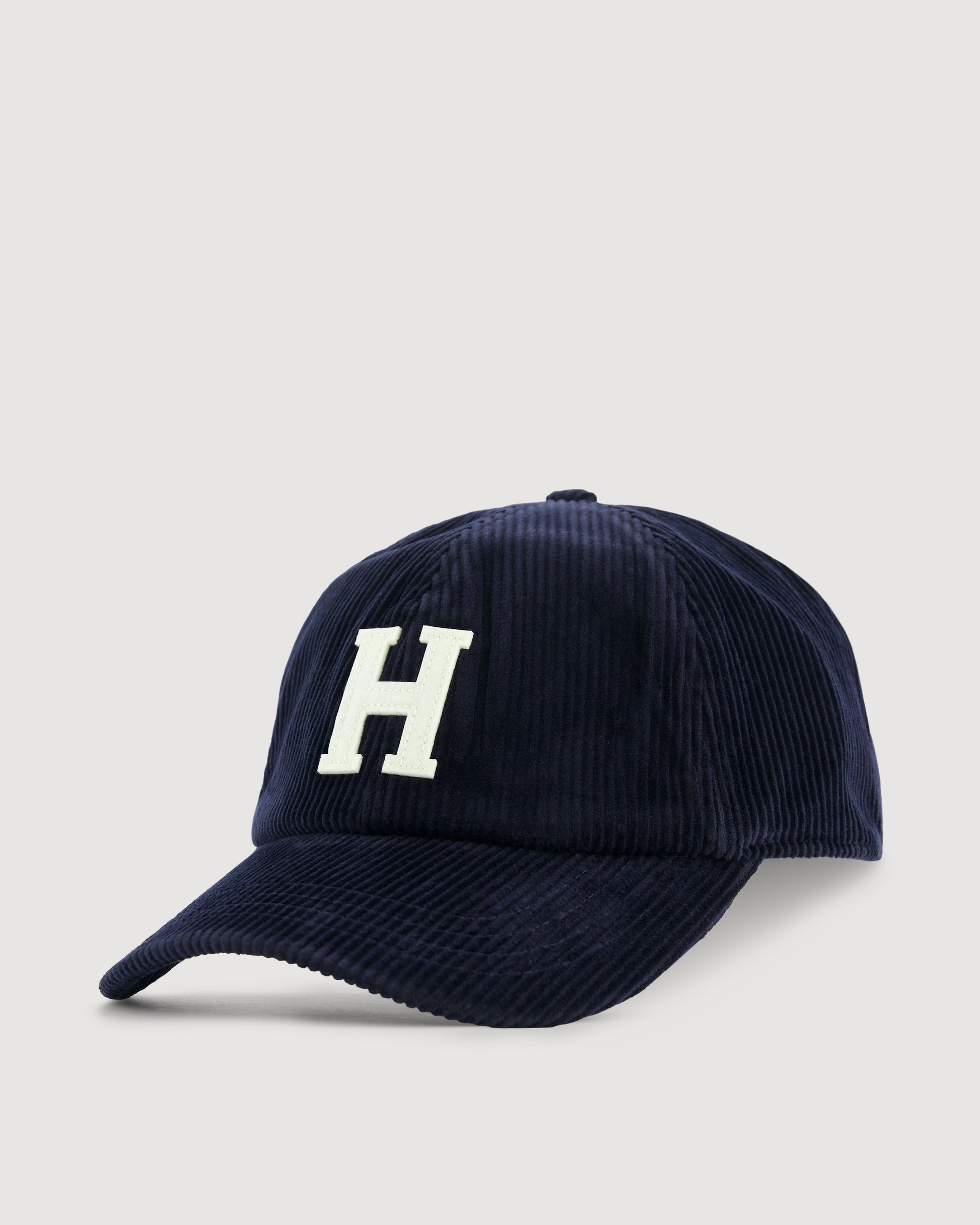 Casquette Homme en Velours Côtelé Bleu Marine