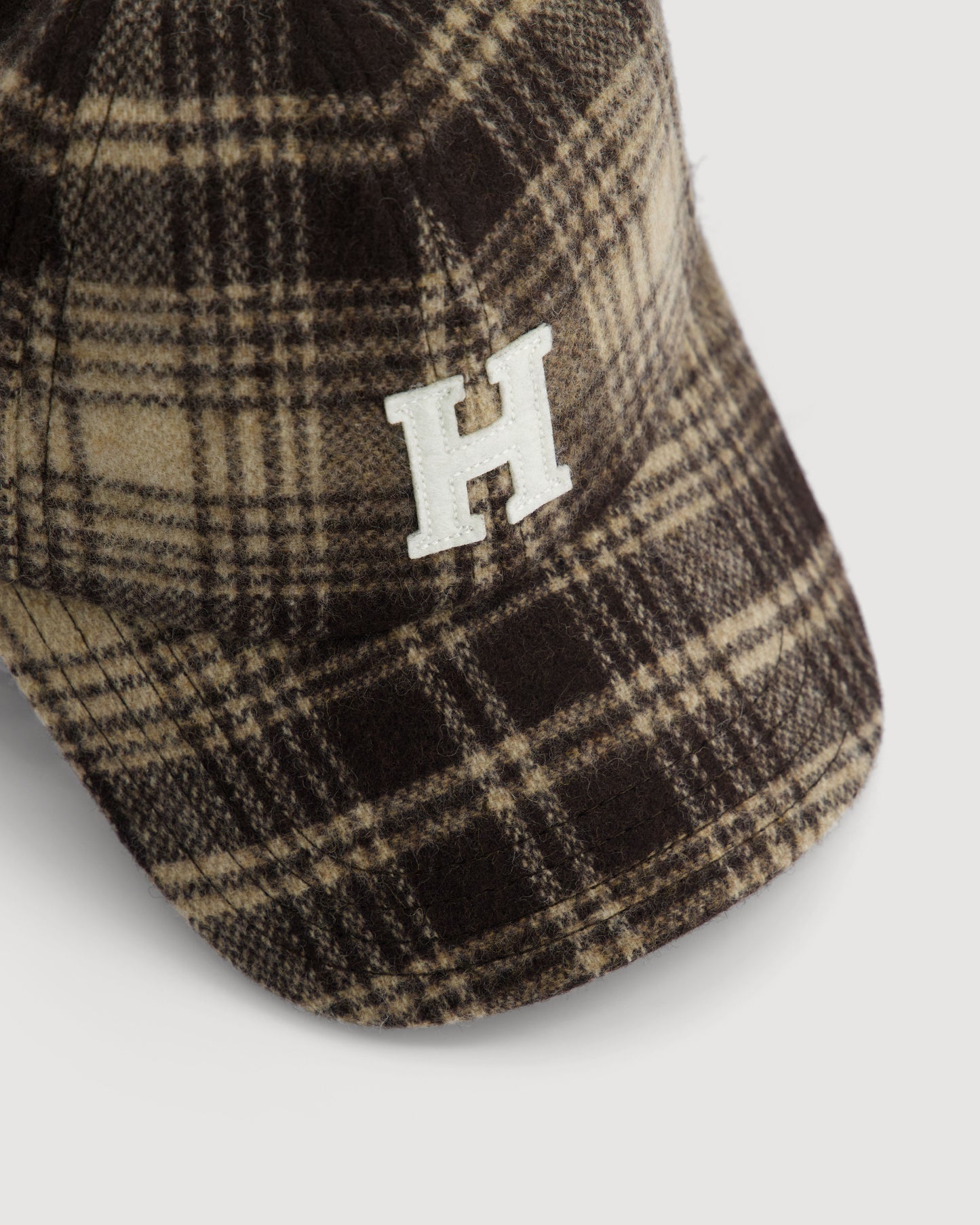 Casquette Homme en Laine à Chevrons Marron H