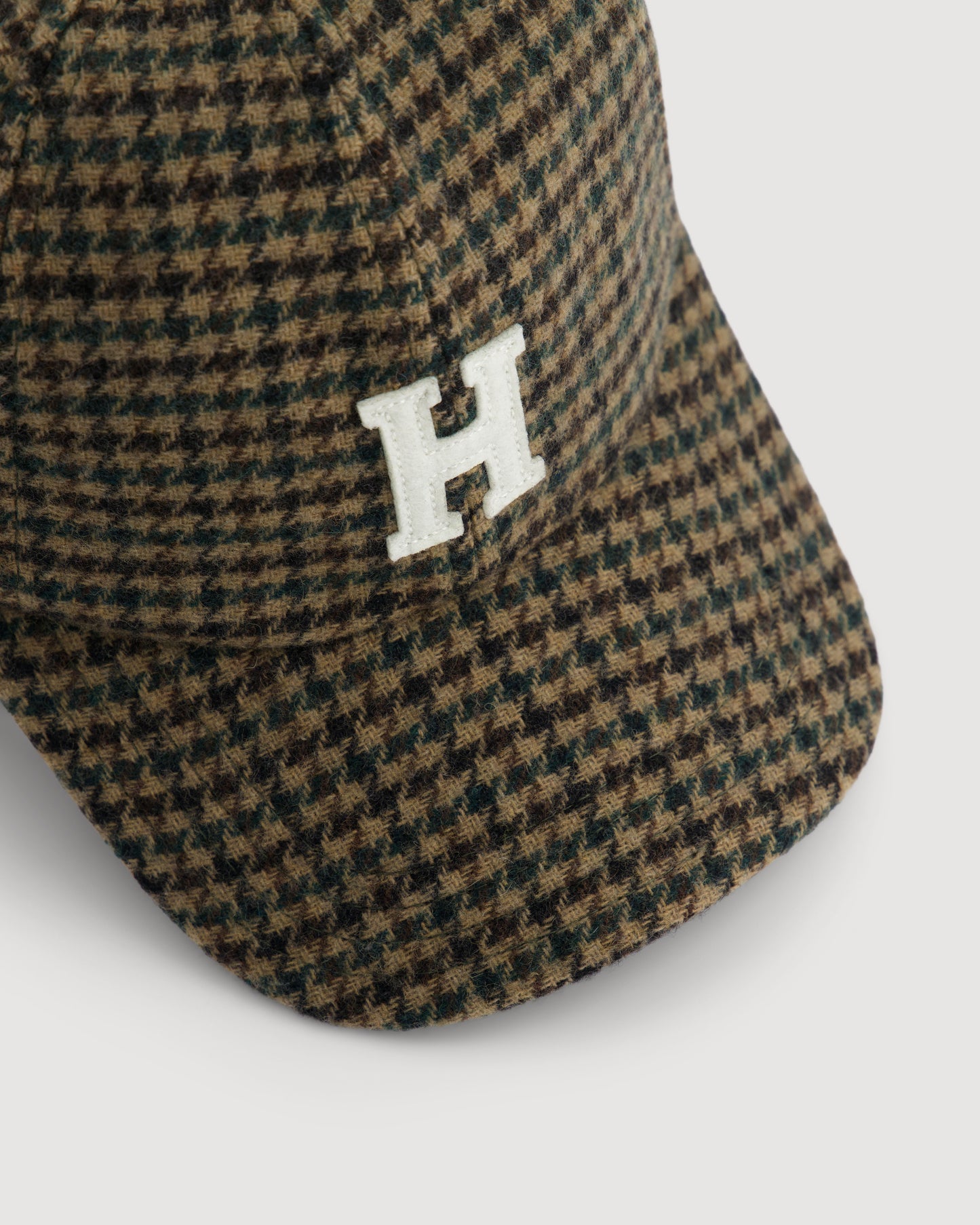 Casquette Homme en Laine Double Face à Chevrons Marron H