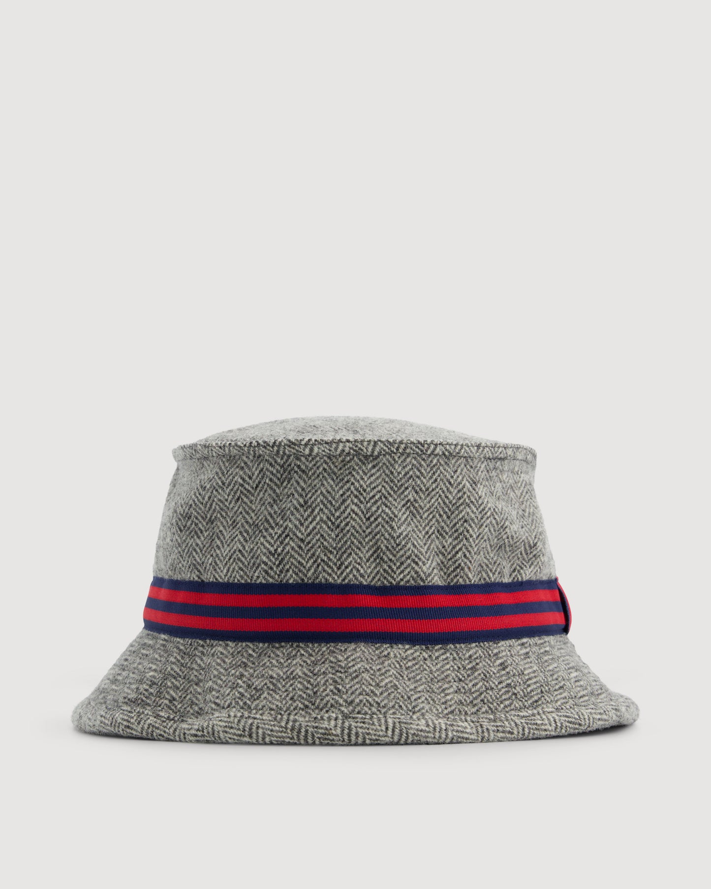 Chapeau Homme en Laine à Chevrons Gris Pork Pie