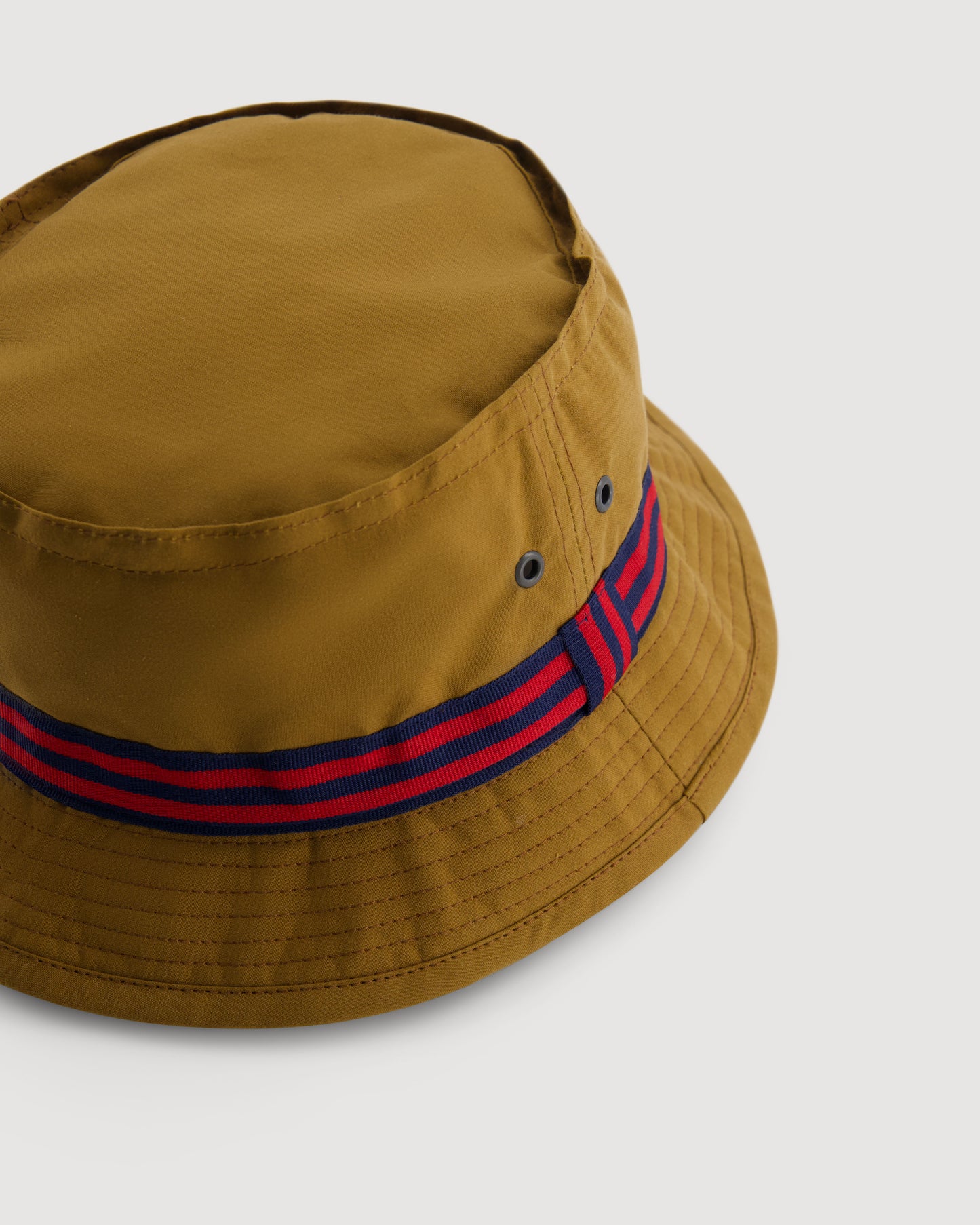 Chapeau Homme en Gabardine de Coton Camel Pork Pie