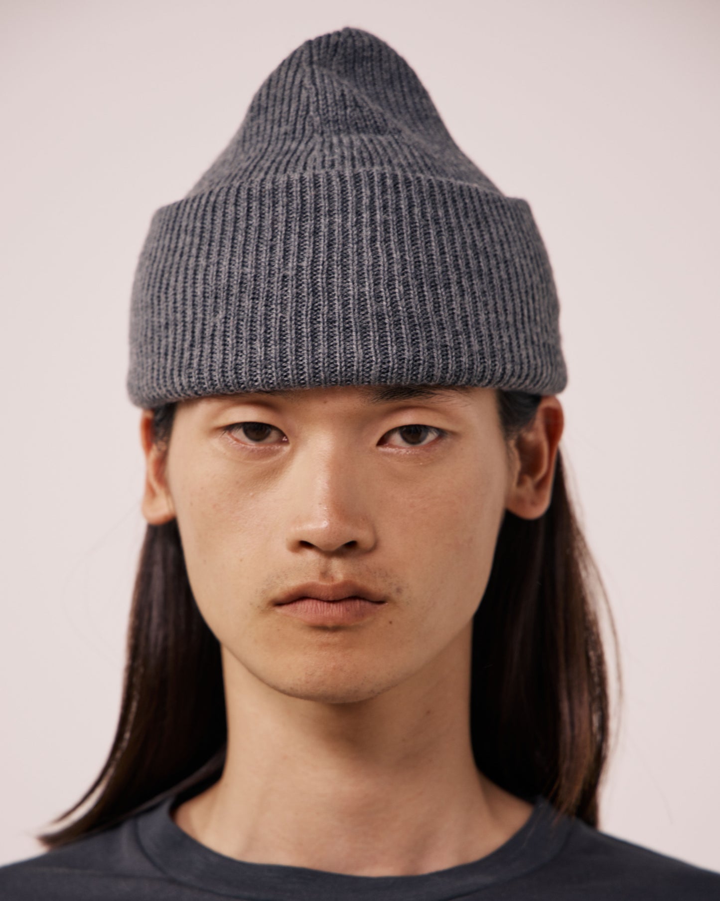 Bonnet Homme en Laine Mérinos Gris Seamless