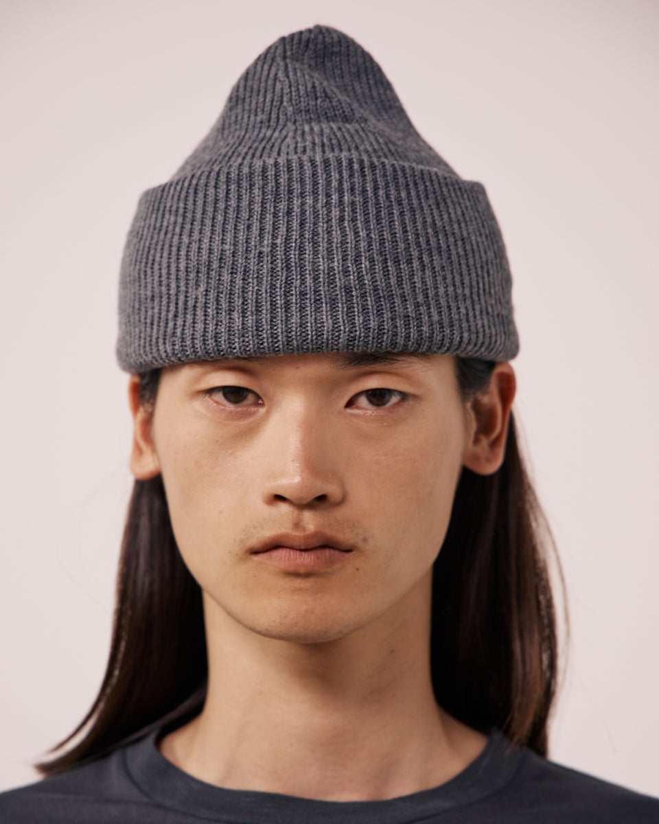 Bonnet Homme en Laine Mérinos Gris Seamless - Image principale