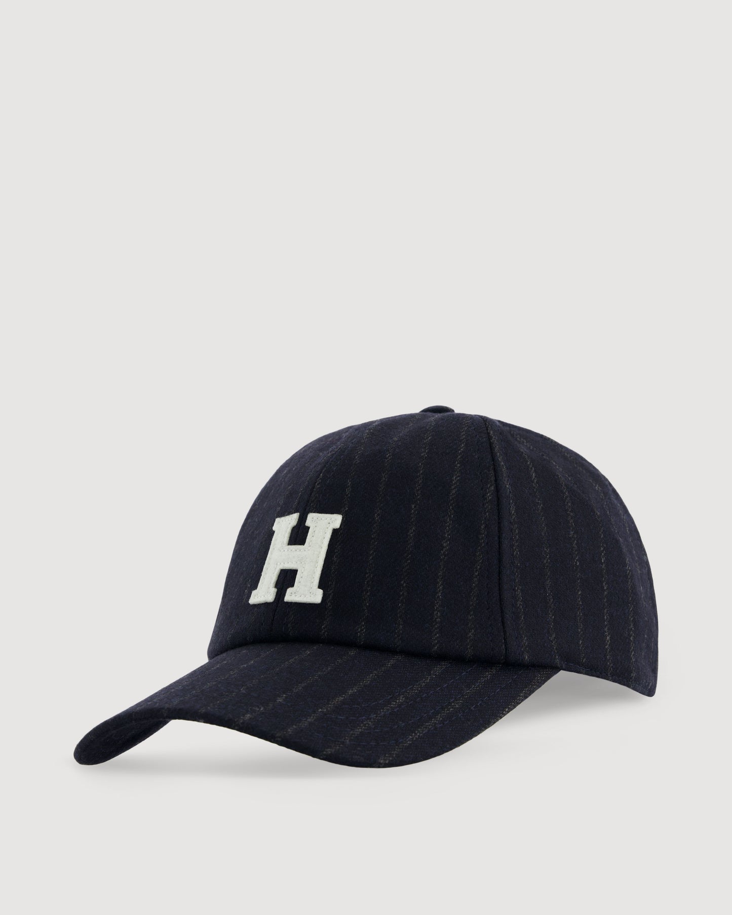Casquette Femme en Flanelle à Rayures Bleu Nuit H