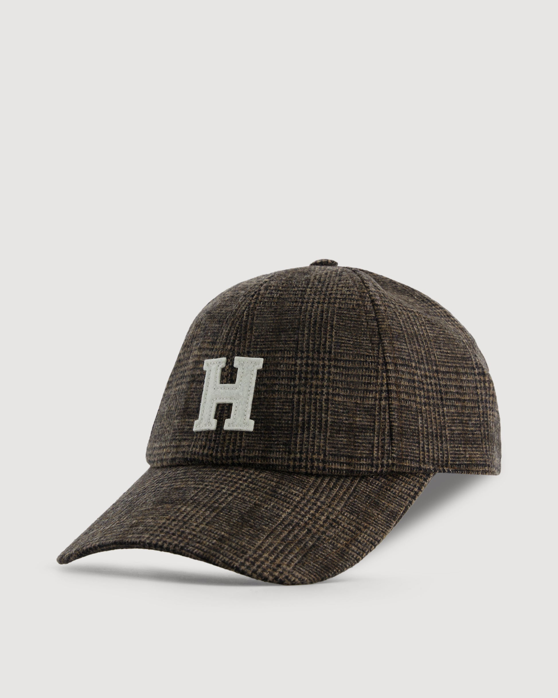 Casquette Femme en Flanelle imprimé Prince de Galles Marron H