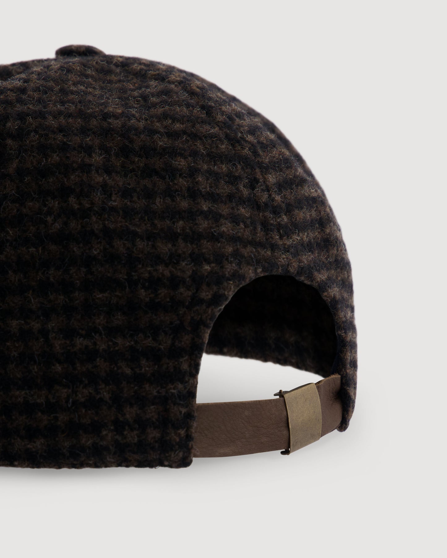Casquette Femme en Flanelle de laine Pied-de-poule Marron & Noir H