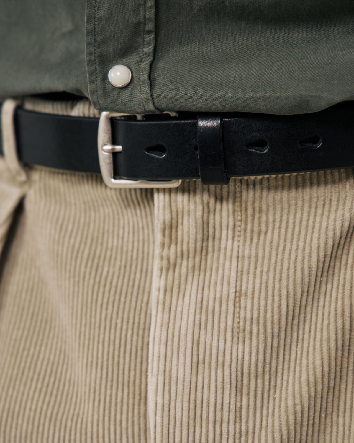 Ceinture Homme en Cuir Noir Austin